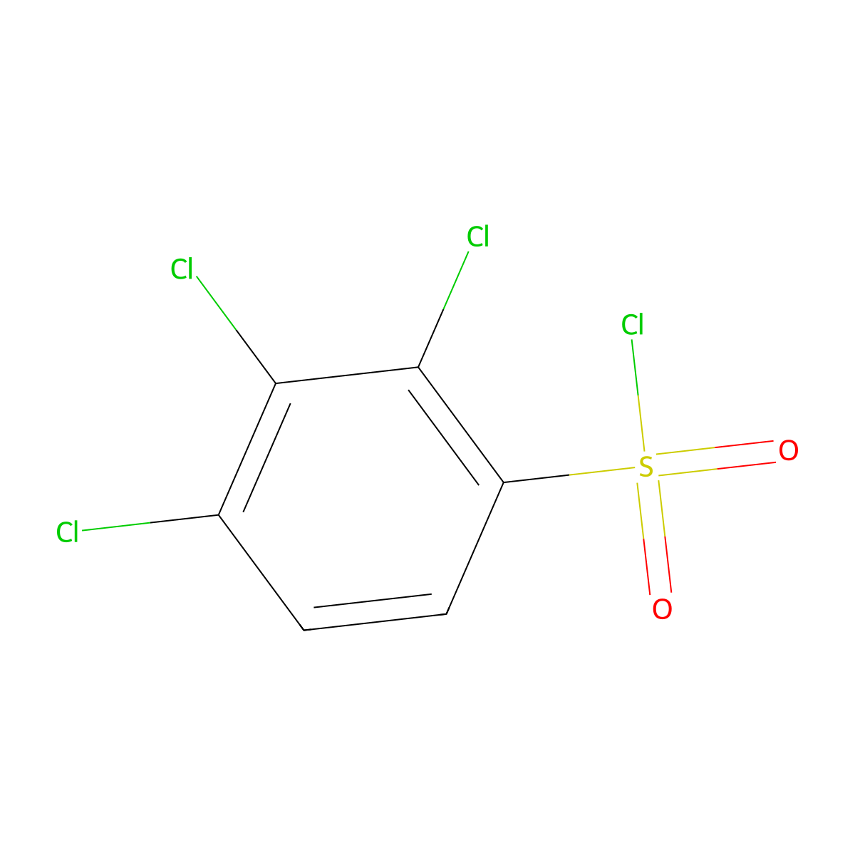 2,3,4-Trichlorobenzenesulfonyl chloride molecular structure, CAS 34732-09-7