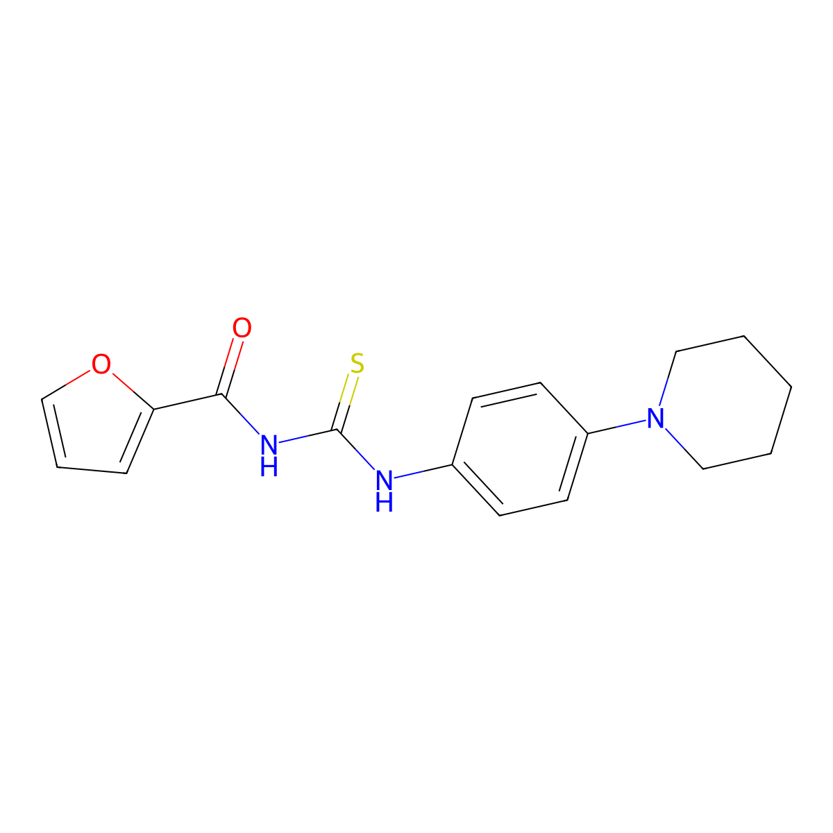 N-[(4-piperidin-1-ylphenyl)carbamothioyl]furan-2-carboxamide molecular structure, CAS 347322-04-7
