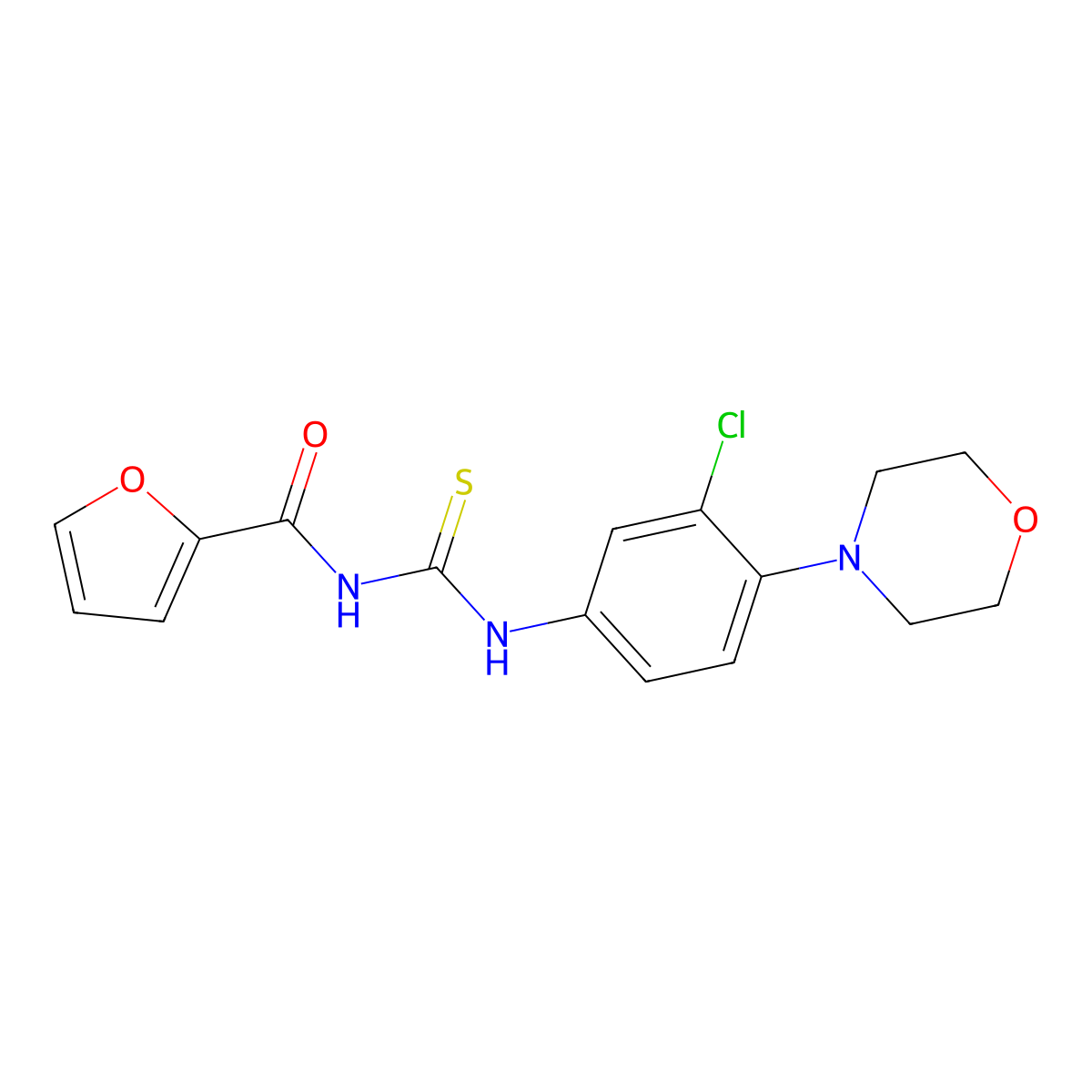 N-[(3-chloro-4-morpholin-4-ylphenyl)carbamothioyl]furan-2-carboxamide molecular structure, CAS 347322-16-1
