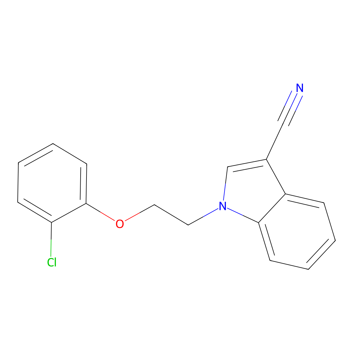 1-[2-(2-Chlorophenoxy)ethyl]indole-3-carbonitrile molecular structure, CAS 347323-00-6