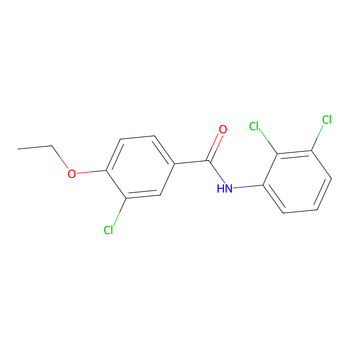 3-chloro-N-(2,3-dichlorophenyl)-4-ethoxybenzamide molecular structure, CAS 347323-17-5