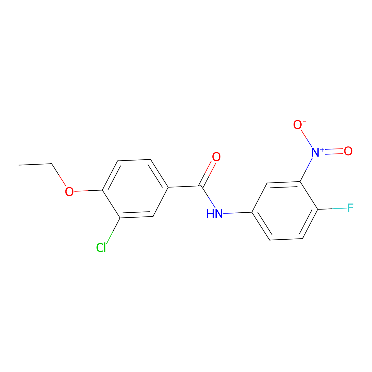 3-chloro-4-ethoxy-N-(4-fluoro-3-nitrophenyl)benzamide molecular structure, CAS 347323-23-3