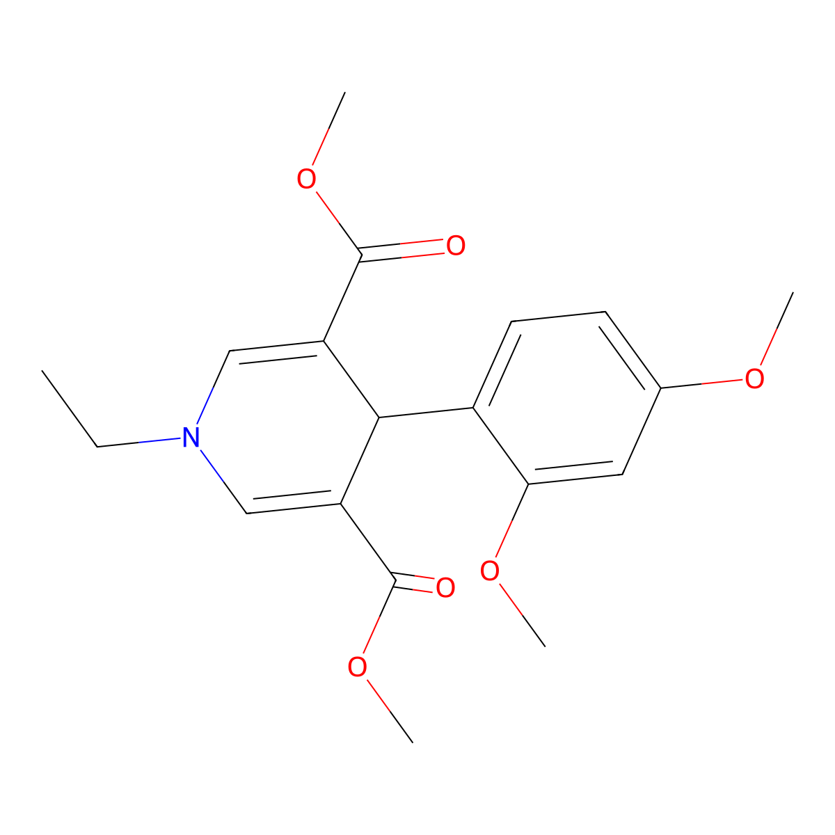 Dimethyl 4-(2,4-dimethoxyphenyl)-1-ethyl-1,4-dihydropyridine-3,5-dicarboxylate molecular structure, CAS 347323-44-8