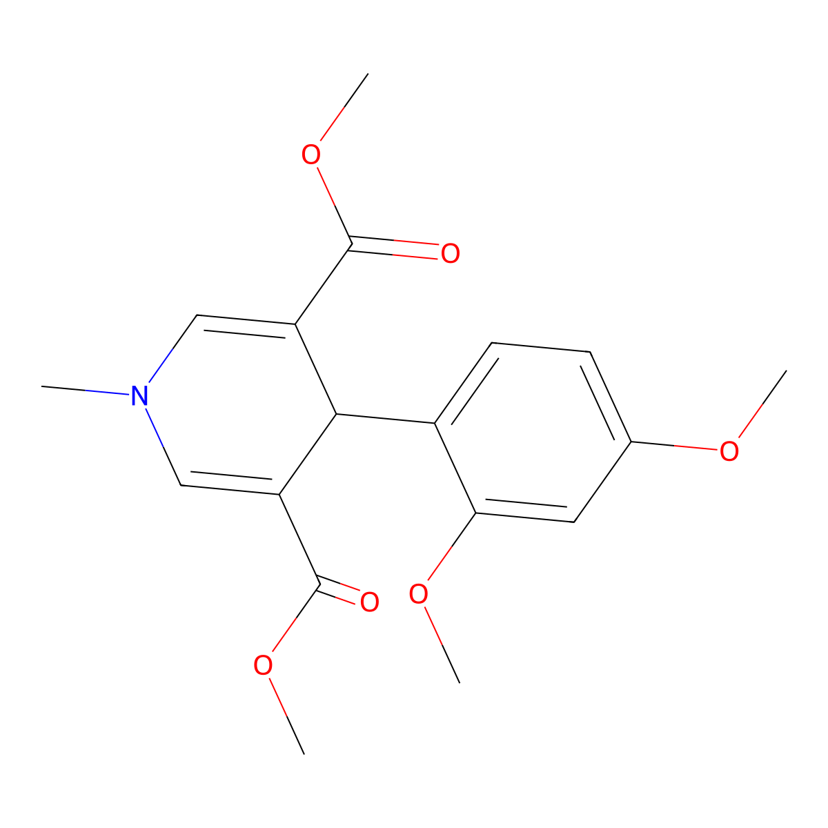 Dimethyl 4-(2,4-dimethoxyphenyl)-1-methyl-1,4-dihydropyridine-3,5-dicarboxylate molecular structure, CAS 347323-84-6