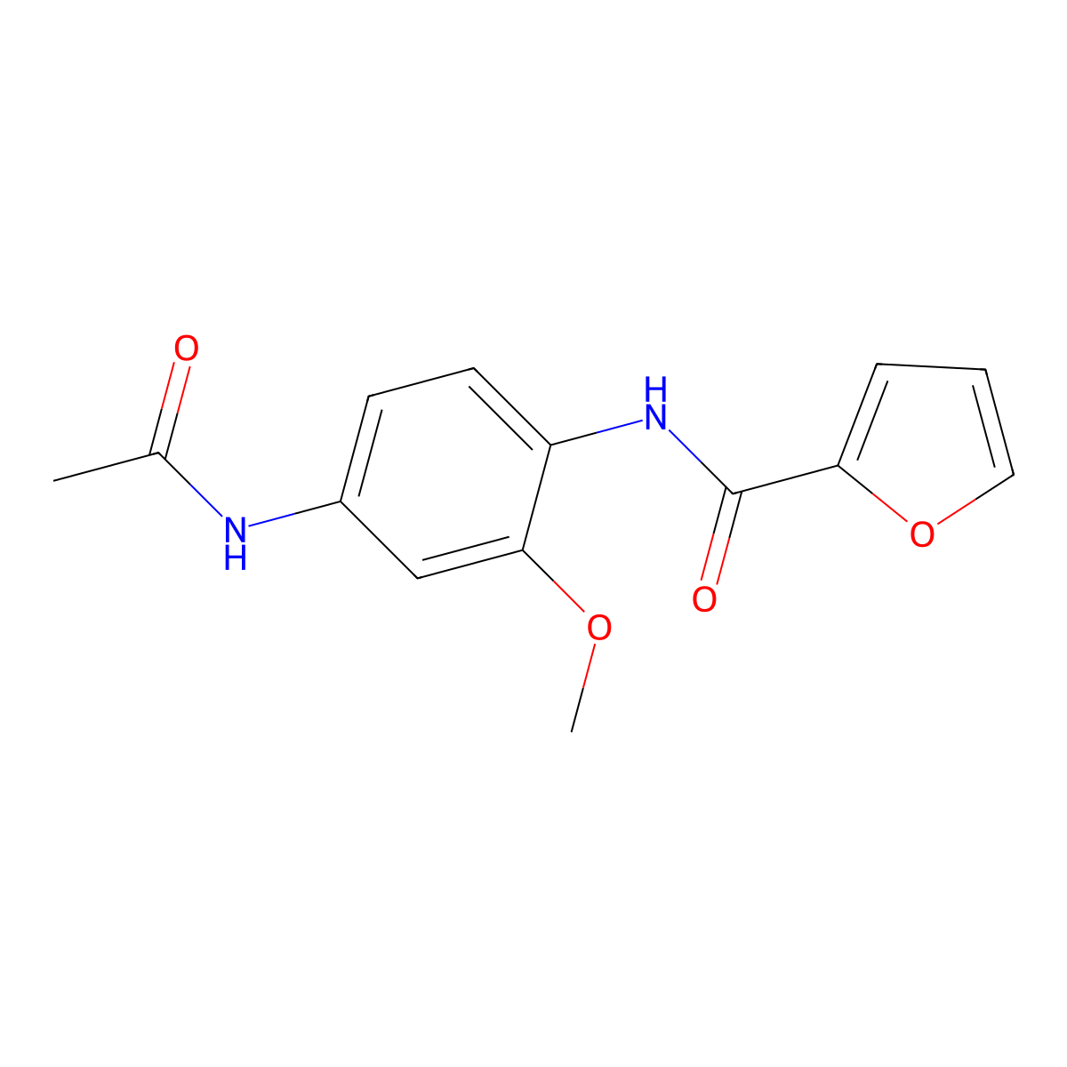 N-(4-acetamido-2-methoxyphenyl)furan-2-carboxamide molecular structure, CAS 347323-85-7