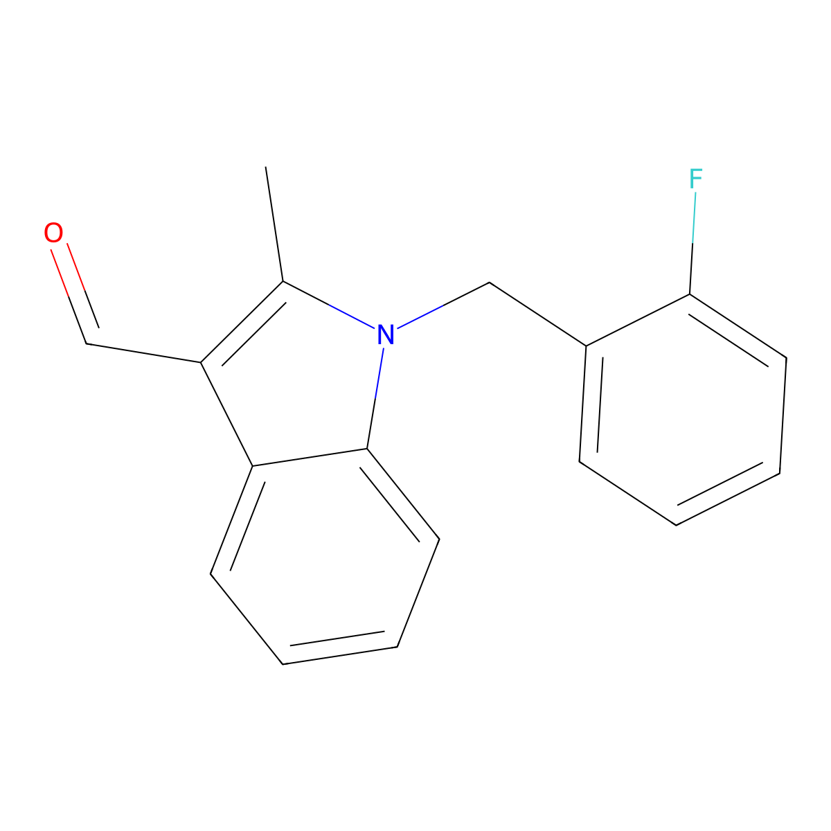 1-(2-Fluoro-benzyl)-2-methyl-1H-indole-3-carbaldehyde molecular structure, CAS 347323-87-9