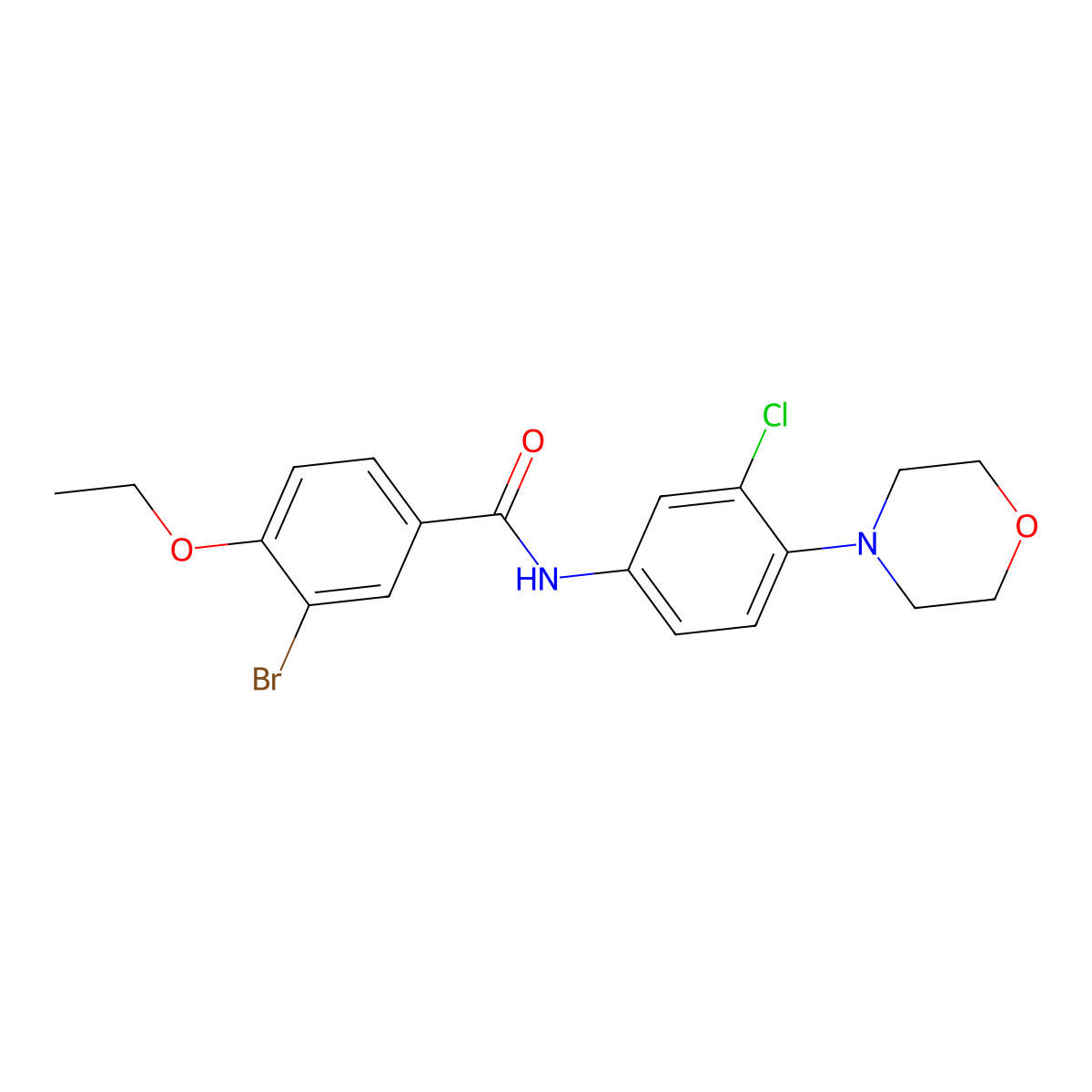 3-bromo-N-(3-chloro-4-morpholin-4-ylphenyl)-4-ethoxybenzamide molecular structure, CAS 347324-01-0