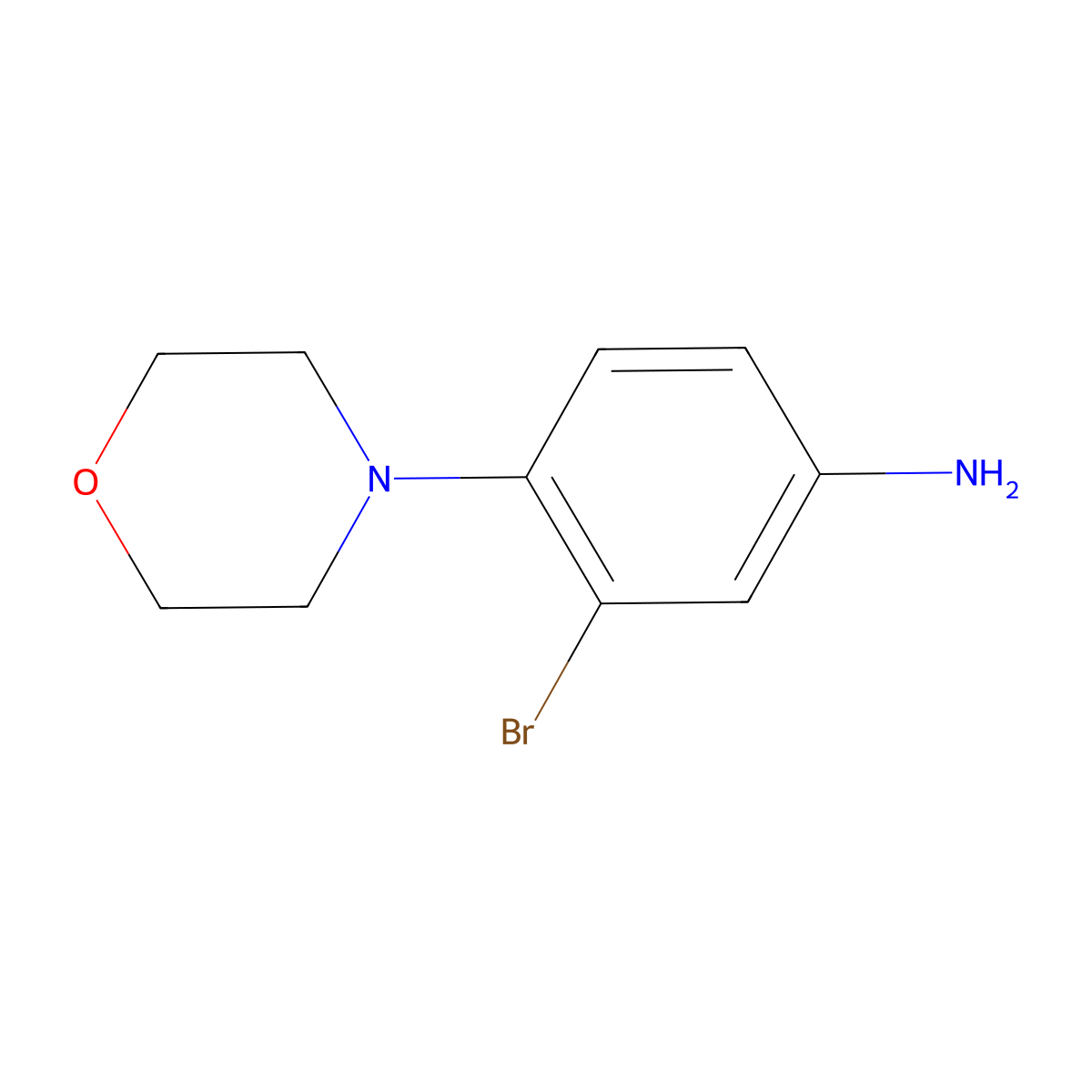 3-Bromo-4-morpholinoaniline molecular structure, CAS 347324-26-9