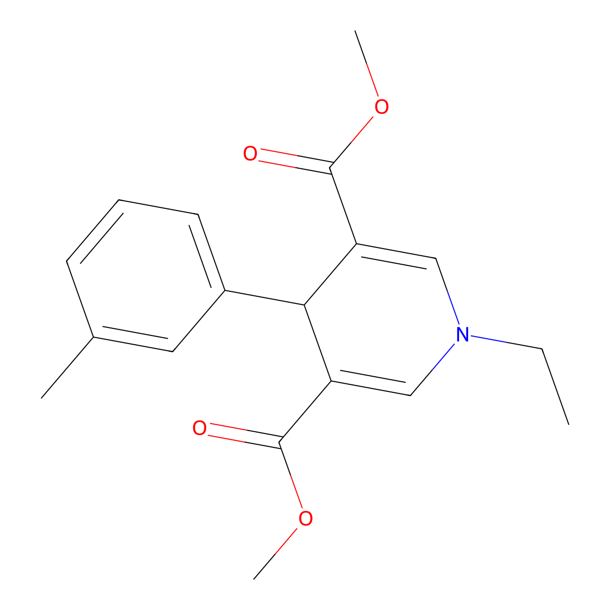 1-Ethyl-4-m-tolyl-1,4-dihydro-pyridine-3,5-dicarboxylic acid dimethyl ester molecular structure, CAS 347324-45-2