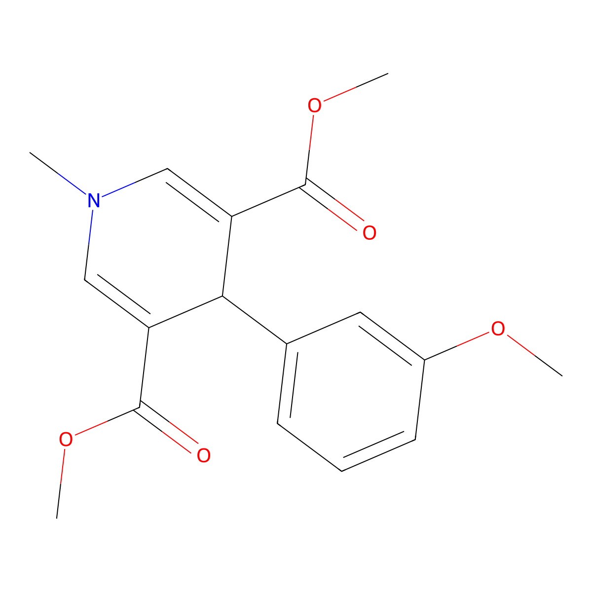 Dimethyl 4-(3-methoxyphenyl)-1-methyl-1,4-dihydropyridine-3,5-dicarboxylate molecular structure, CAS 347324-60-1