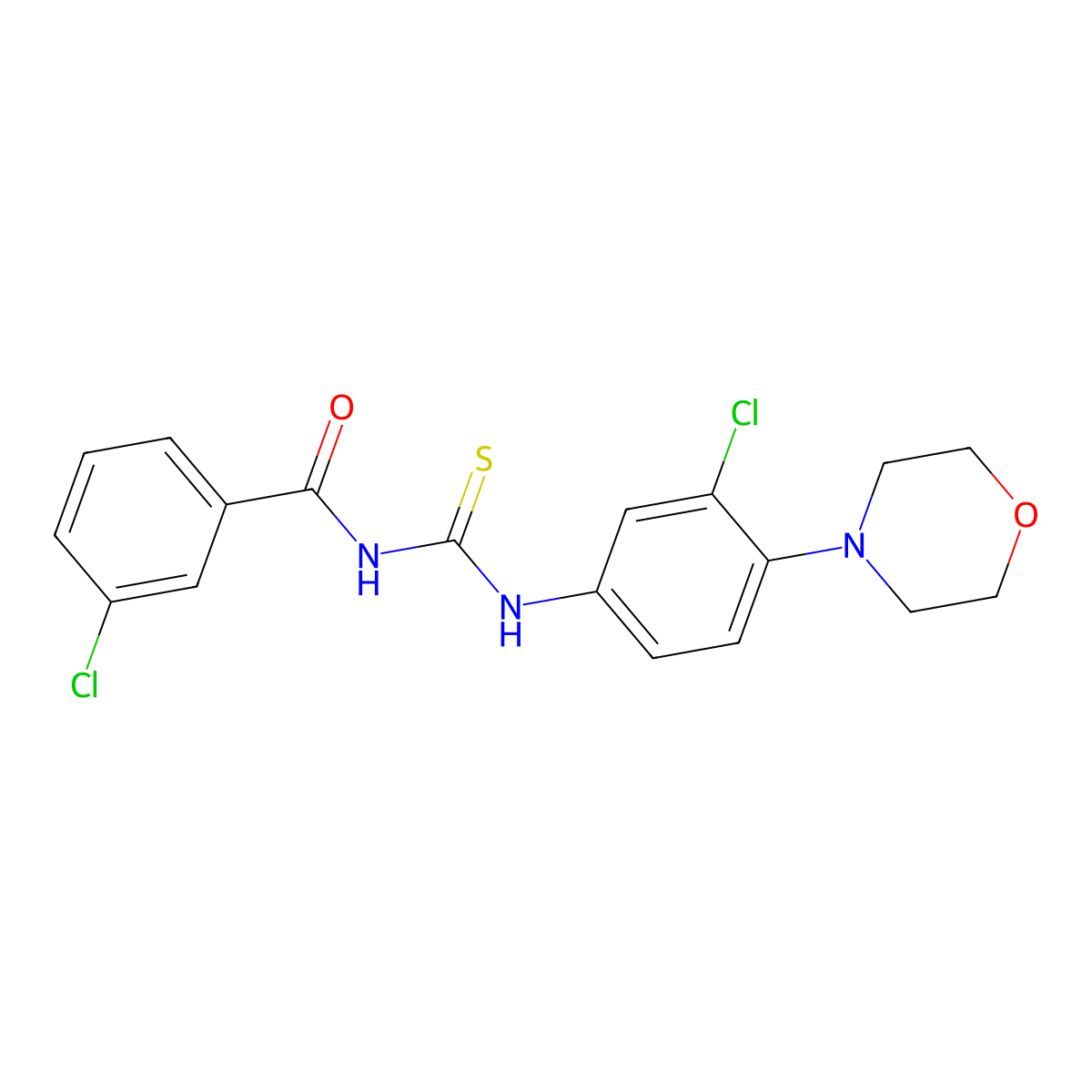 3-chloro-N-[(3-chloro-4-morpholin-4-ylphenyl)carbamothioyl]benzamide molecular structure, CAS 347324-61-2