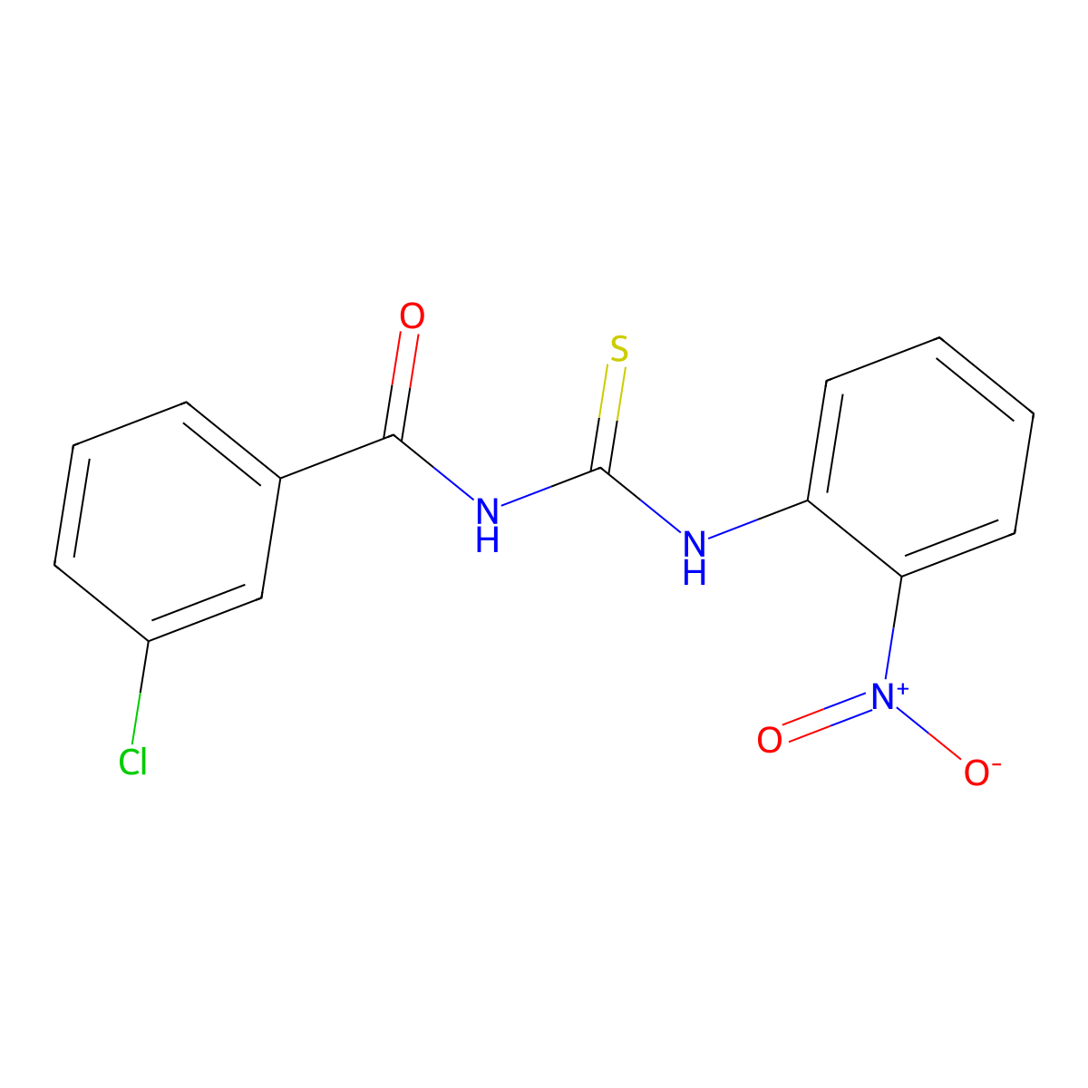 3-chloro-N-[(2-nitrophenyl)carbamothioyl]benzamide molecular structure, CAS 347325-21-7