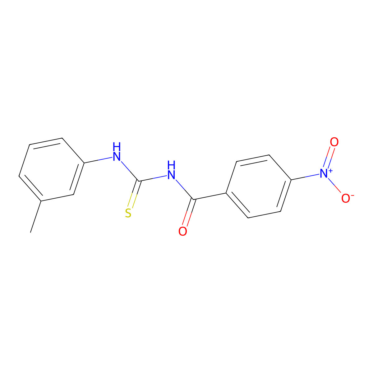 N-[(3-methylphenyl)carbamothioyl]-4-nitrobenzamide molecular structure, CAS 347325-90-0