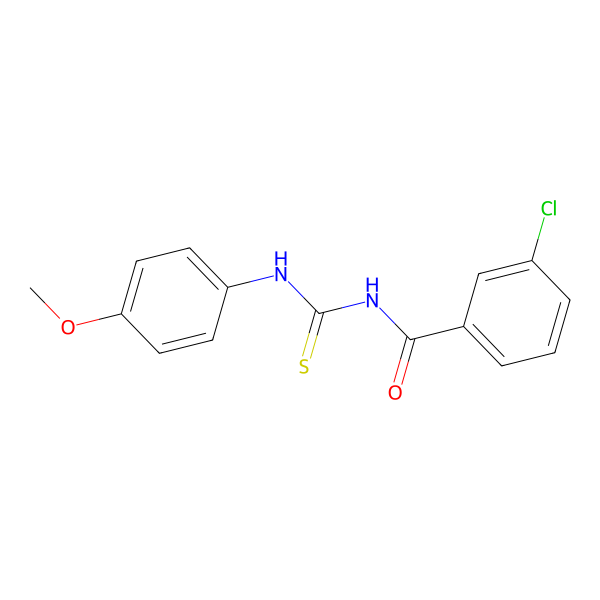 3-chloro-N-[(4-methoxyphenyl)carbamothioyl]benzamide molecular structure, CAS 347326-02-7