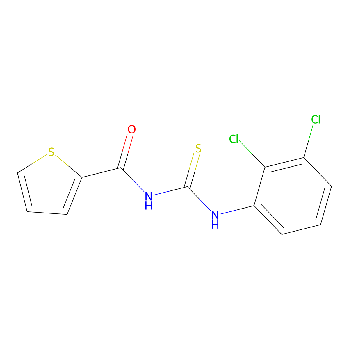 N-[(2,3-dichlorophenyl)carbamothioyl]thiophene-2-carboxamide molecular structure, CAS 347327-25-7