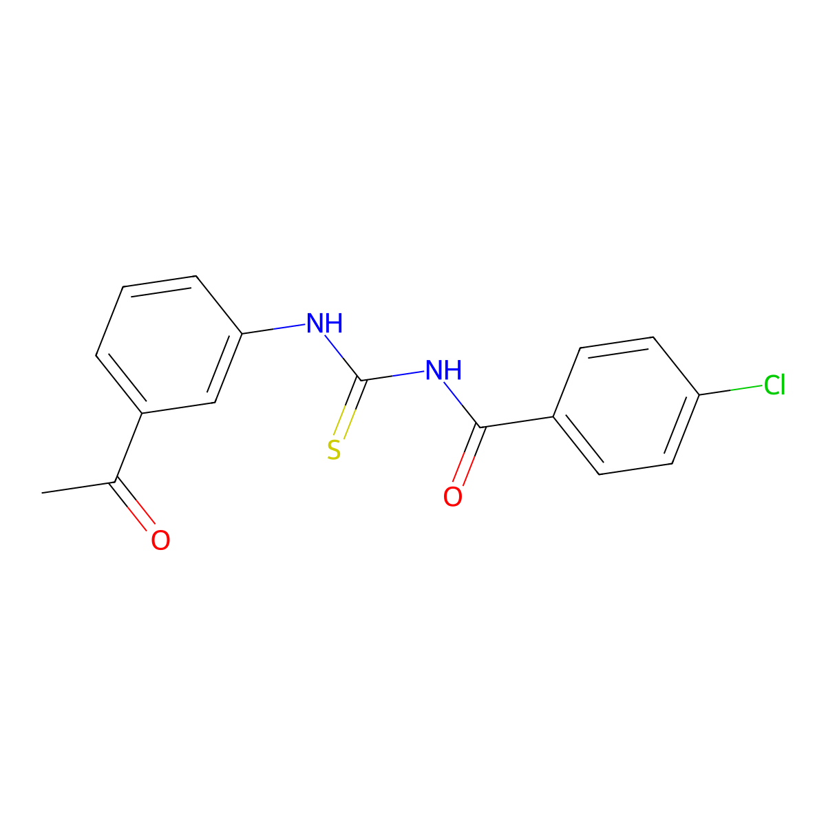 N-[(3-acetylphenyl)carbamothioyl]-4-chlorobenzamide molecular structure, CAS 347327-69-9