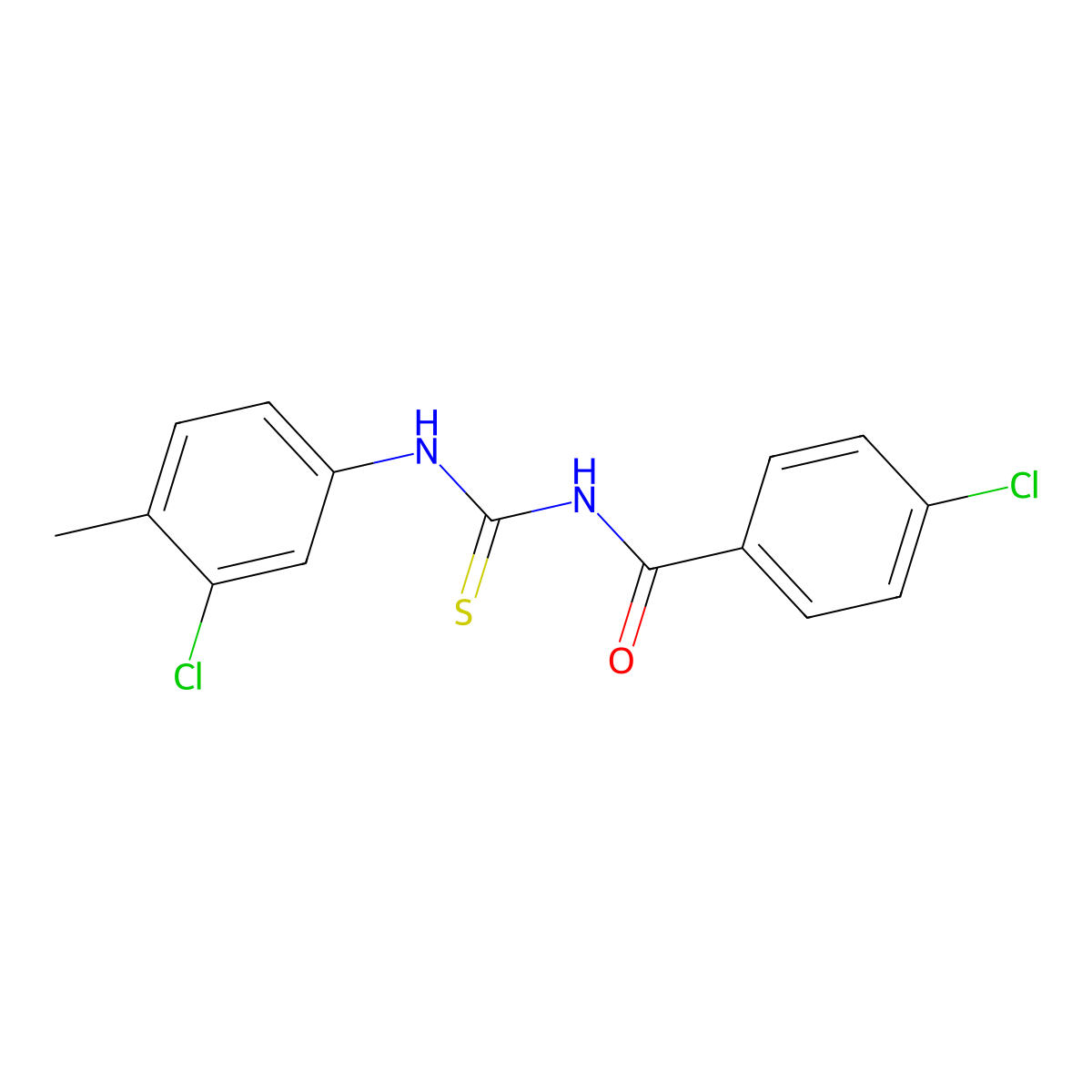 4-chloro-N-[(3-chloro-4-methylphenyl)carbamothioyl]benzamide molecular structure, CAS 347327-90-6