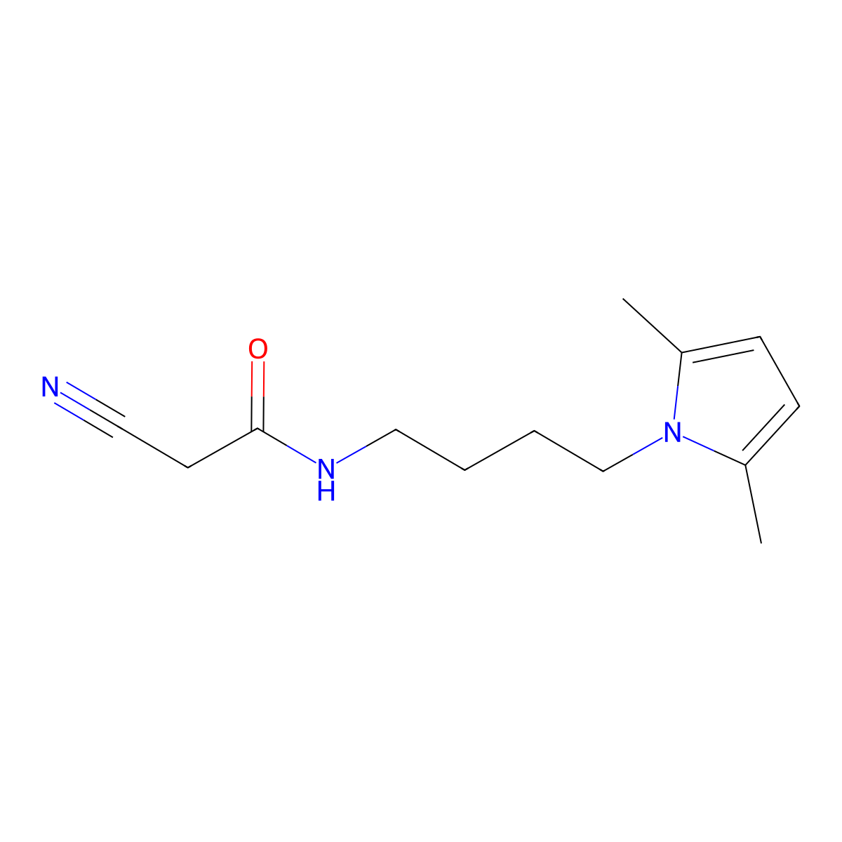 2-Cyano-N-[4-(2,5-dimethyl-1H-pyrrol-1-yl)butyl]acetamide molecular structure, CAS 347328-24-9