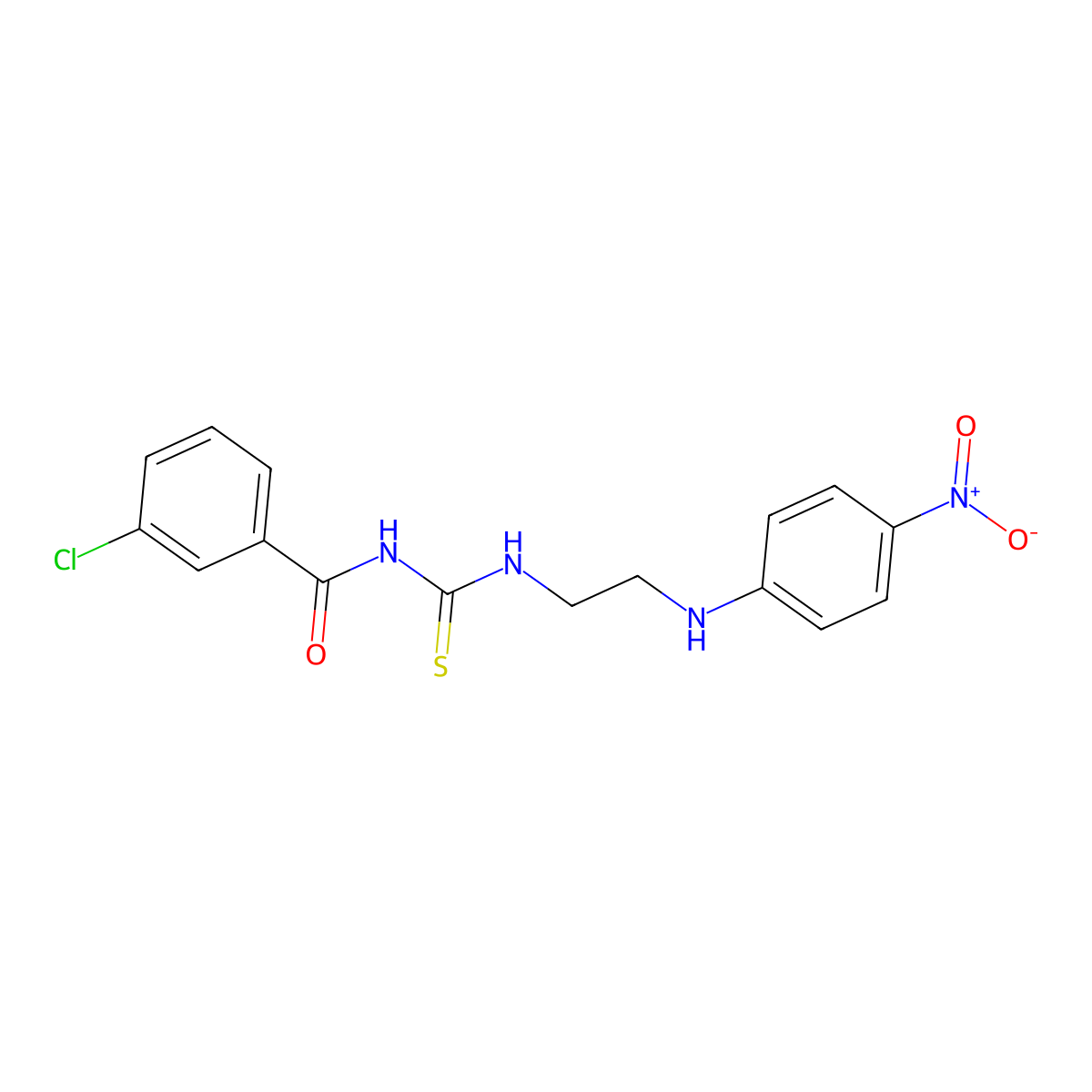3-chloro-N-[2-(4-nitroanilino)ethylcarbamothioyl]benzamide molecular structure, CAS 347328-54-5