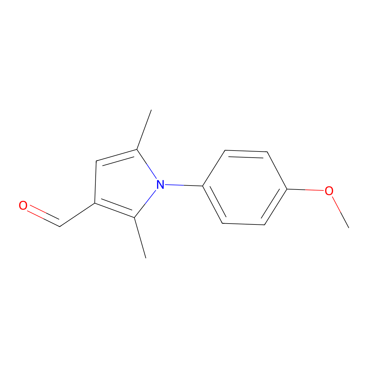 1-(4-Methoxyphenyl)-2,5-dimethyl-1H-pyrrole-3-carbaldehyde molecular structure, CAS 347331-30-0