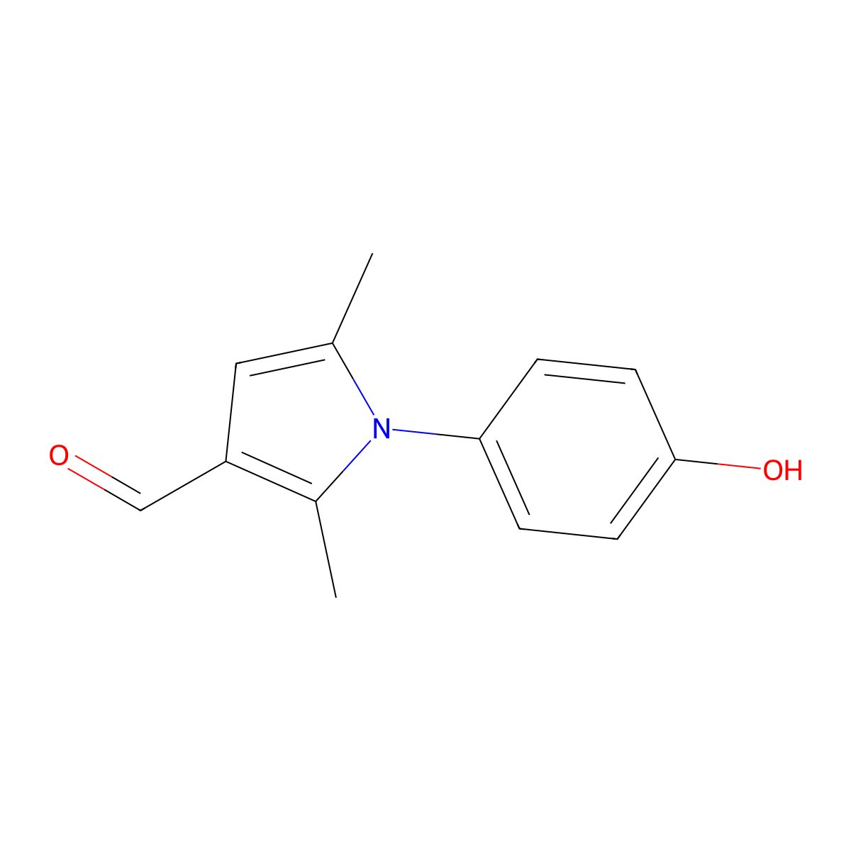 1-(4-Hydroxyphenyl)-2,5-dimethyl-1H-pyrrole-3-carbaldehyde molecular structure, CAS 347331-35-5