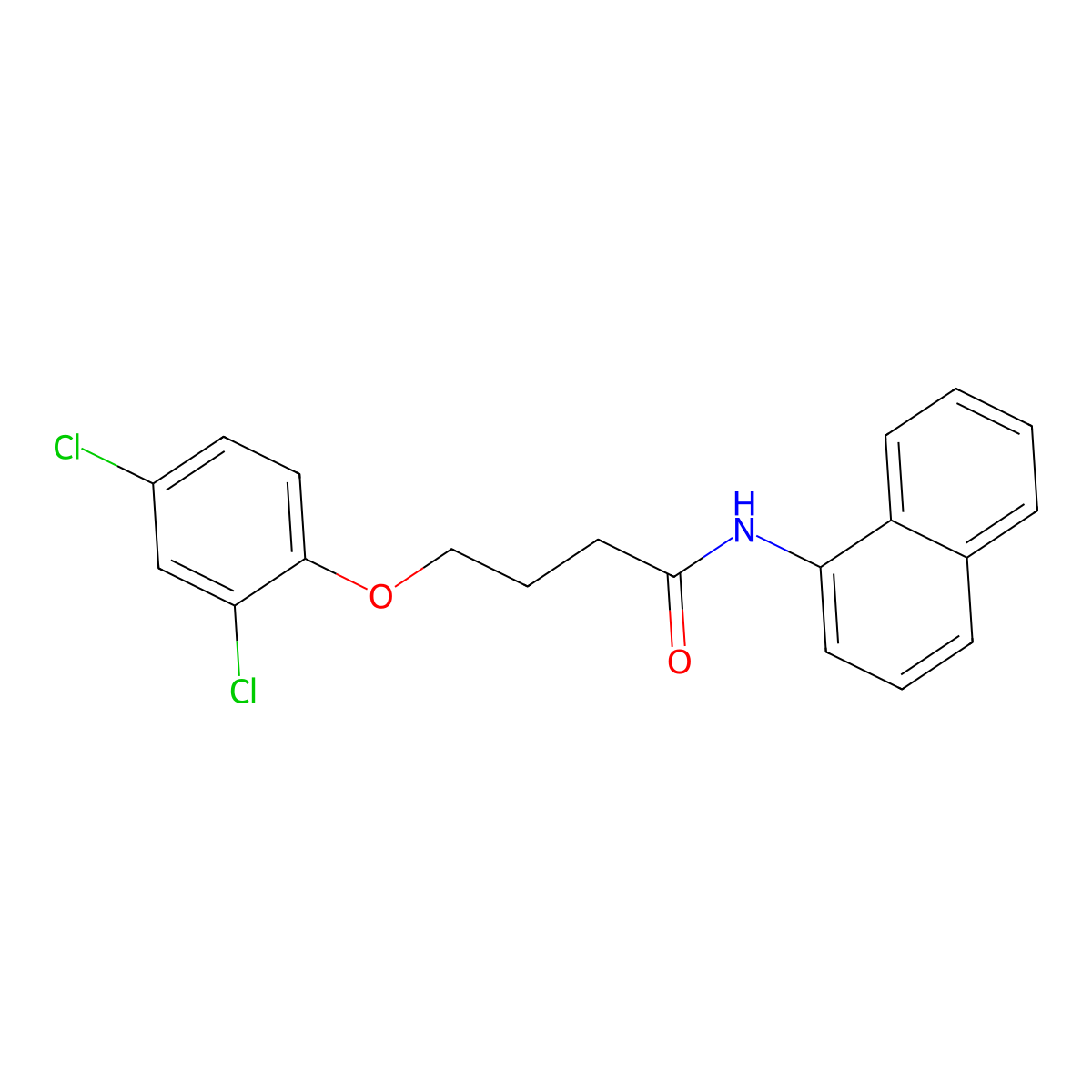 4-(2,4-dichlorophenoxy)-N-(naphthalen-1-yl)butanamide molecular structure, CAS 347331-38-8