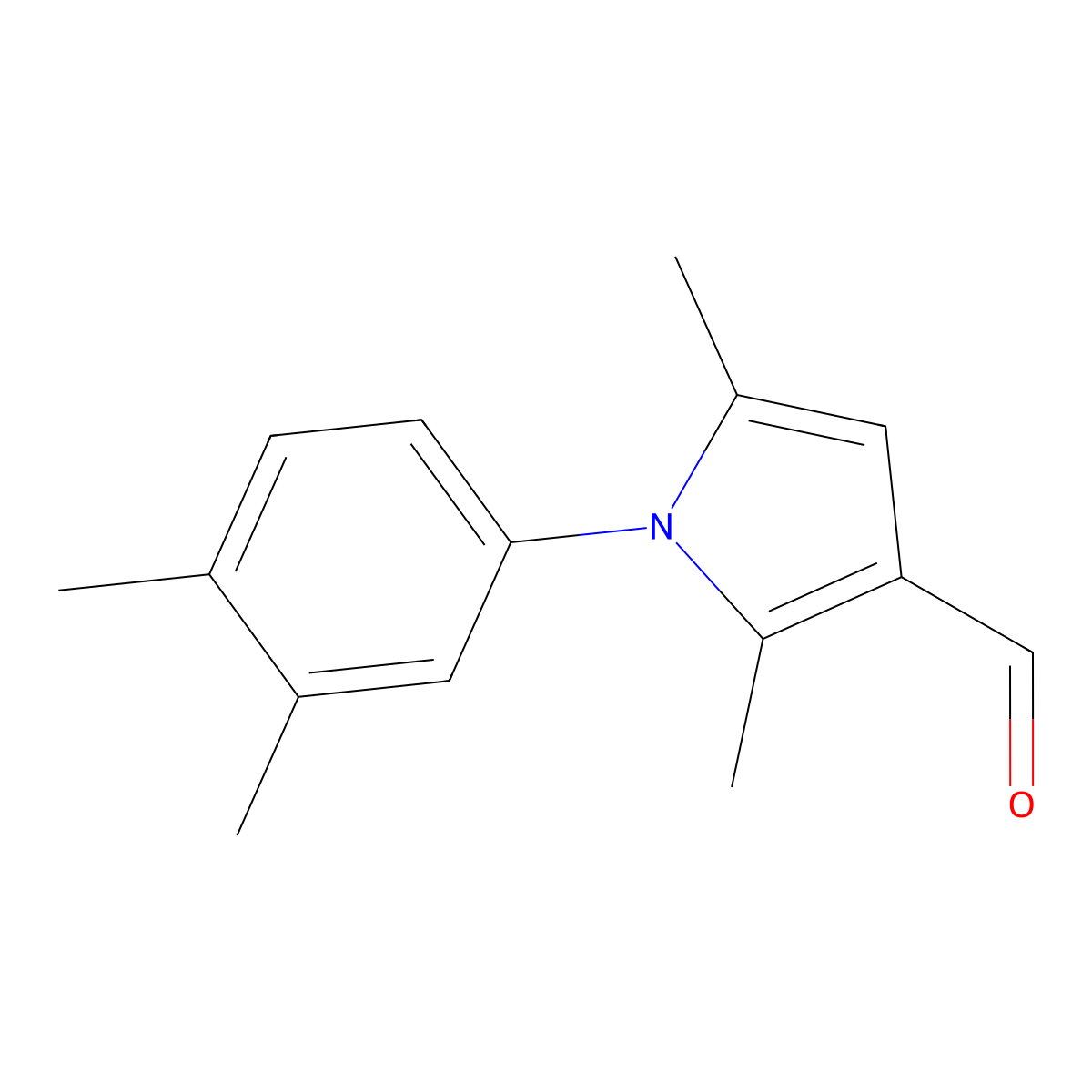1-(3,4-dimethylphenyl)-2,5-dimethyl-1H-pyrrole-3-carbaldehyde molecular structure, CAS 347331-56-0
