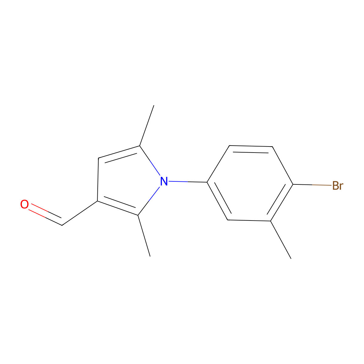 1-(4-Bromo-3-methylphenyl)-2,5-dimethyl-1H-pyrrole-3-carbaldehyde molecular structure, CAS 347331-84-4