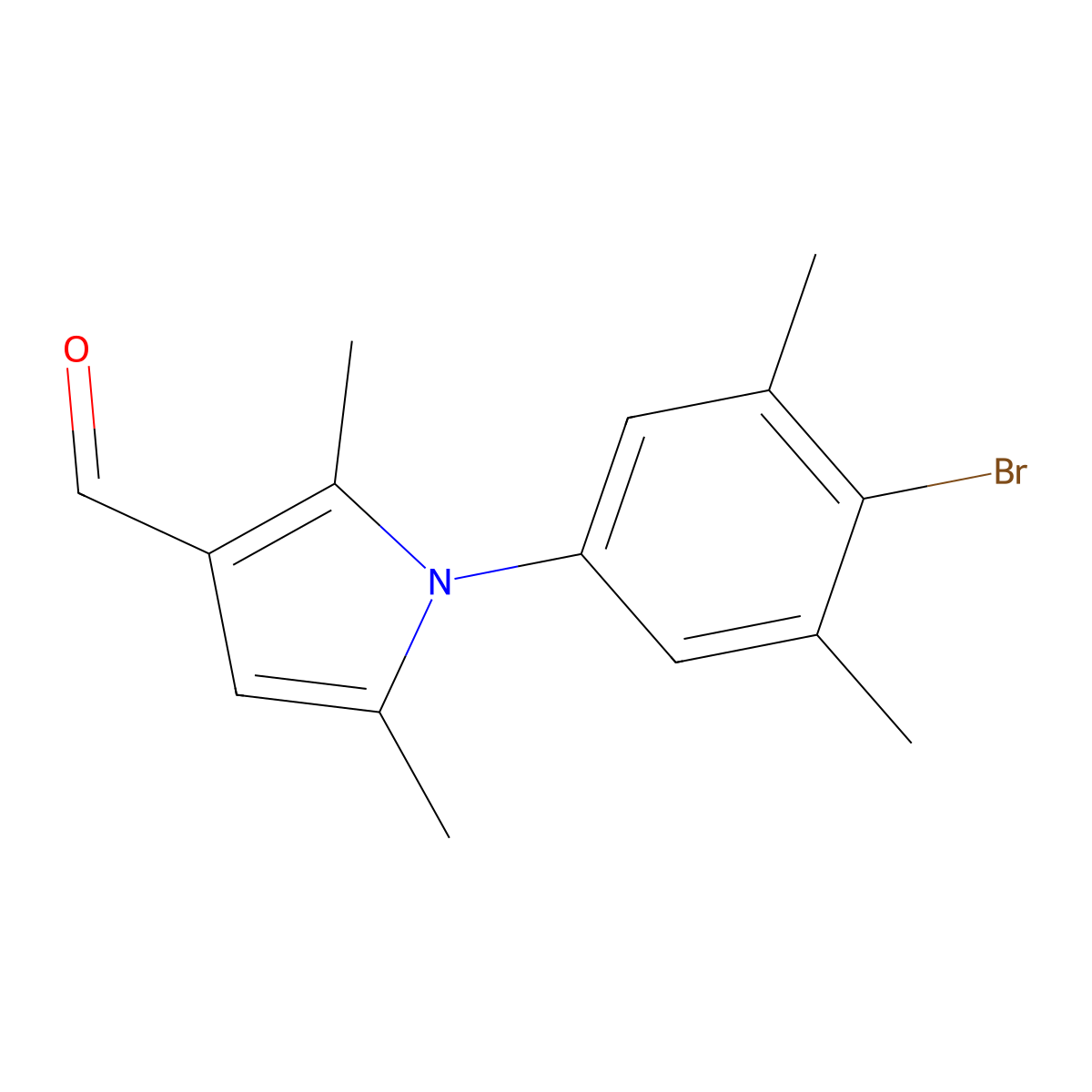 1-(4-Bromo-3,5-dimethylphenyl)-2,5-dimethyl-1H-pyrrole-3-carbaldehyde molecular structure, CAS 347331-90-2