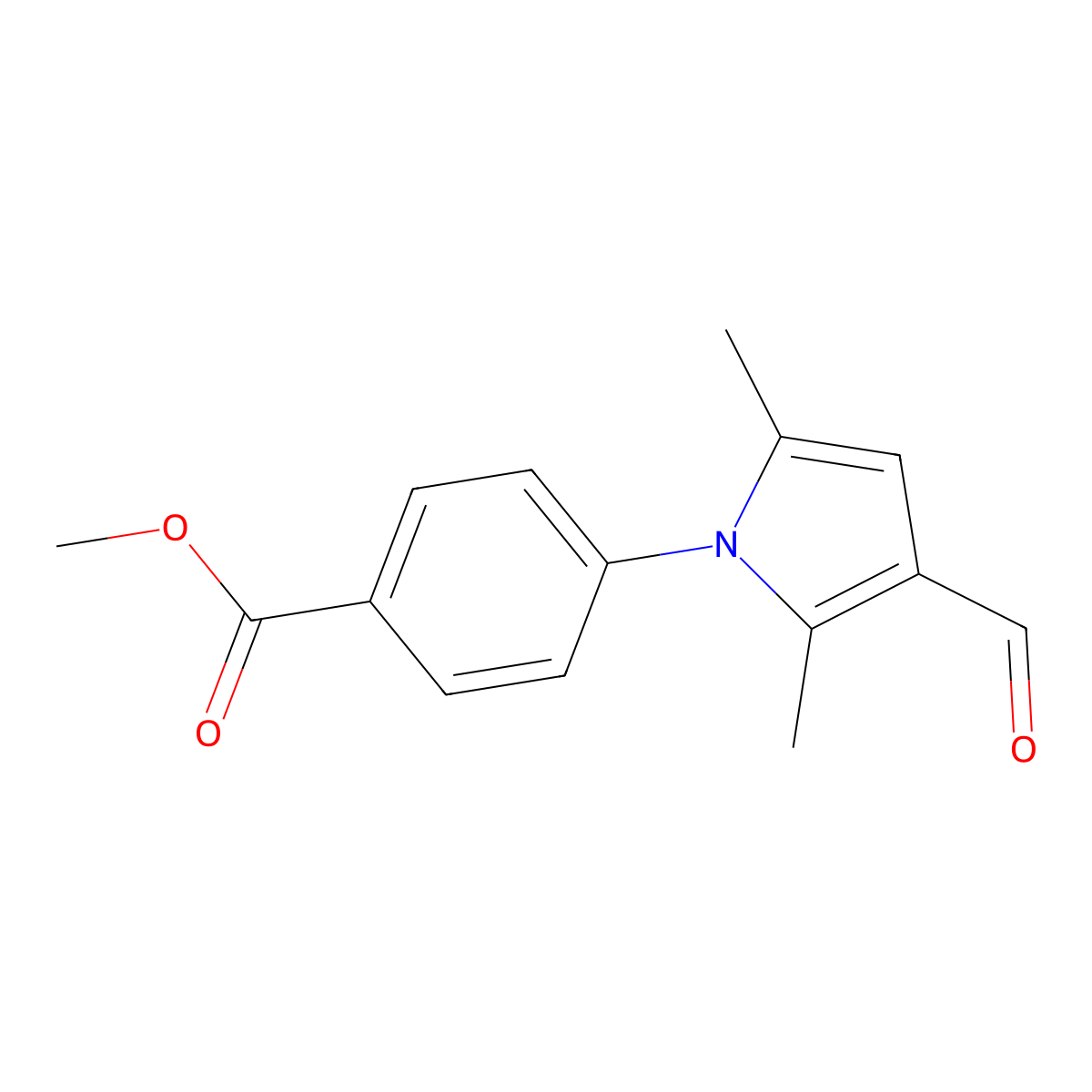 methyl 4-(3-formyl-2,5-dimethyl-1H-pyrrol-1-yl)benzoate molecular structure, CAS 347332-01-8