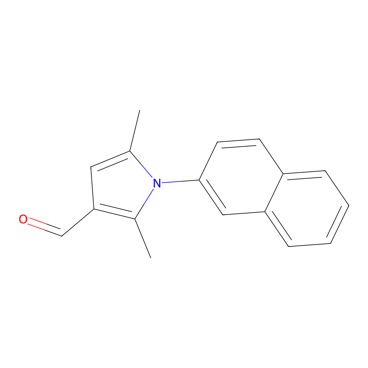 2,5-Dimethyl-1-(2-naphthyl)-1H-pyrrole-3-carbaldehyde molecular structure, CAS 347332-17-6