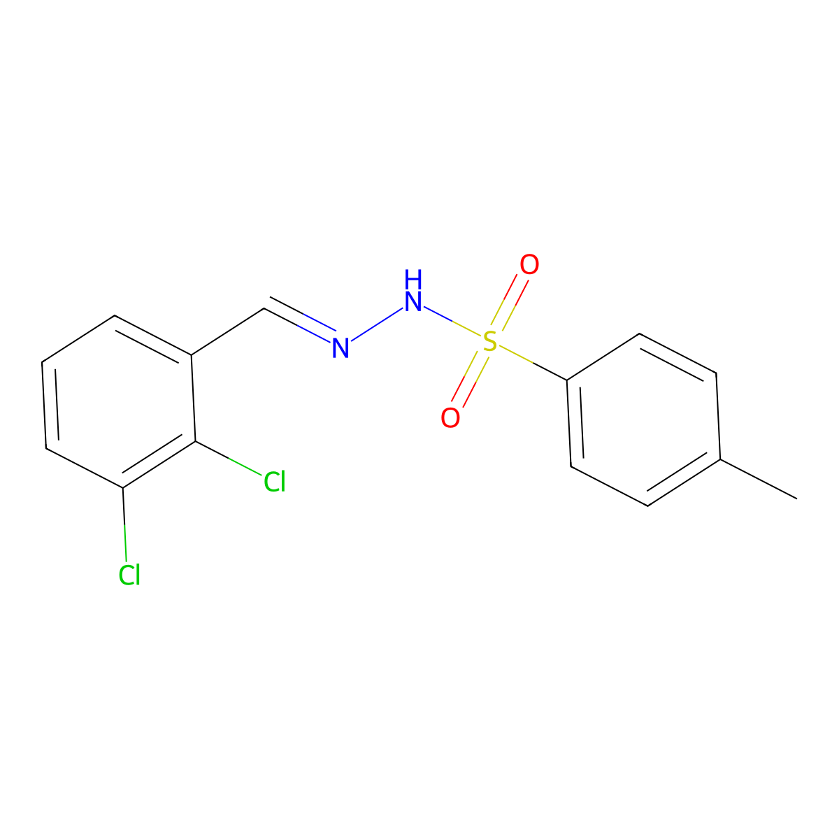 N'-(2,3-Dichlorobenzylidene)-4-methylbenzenesulfonohydrazide molecular structure, CAS 347332-69-8