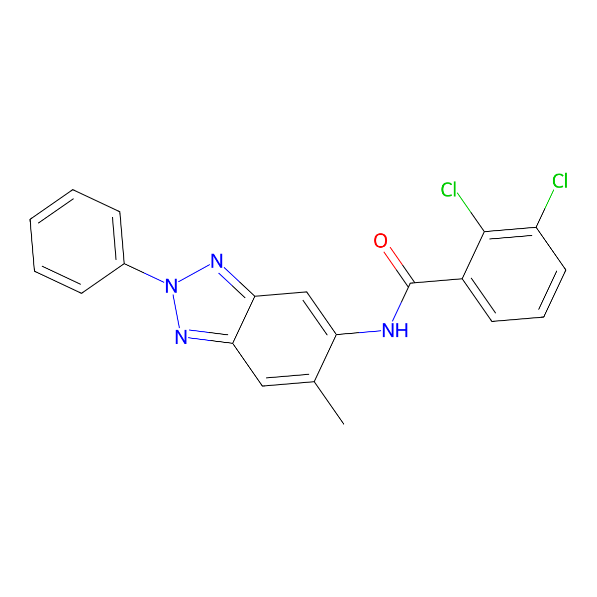 2,3-dichloro-N-(6-methyl-2-phenylbenzotriazol-5-yl)benzamide molecular structure, CAS 347334-02-5