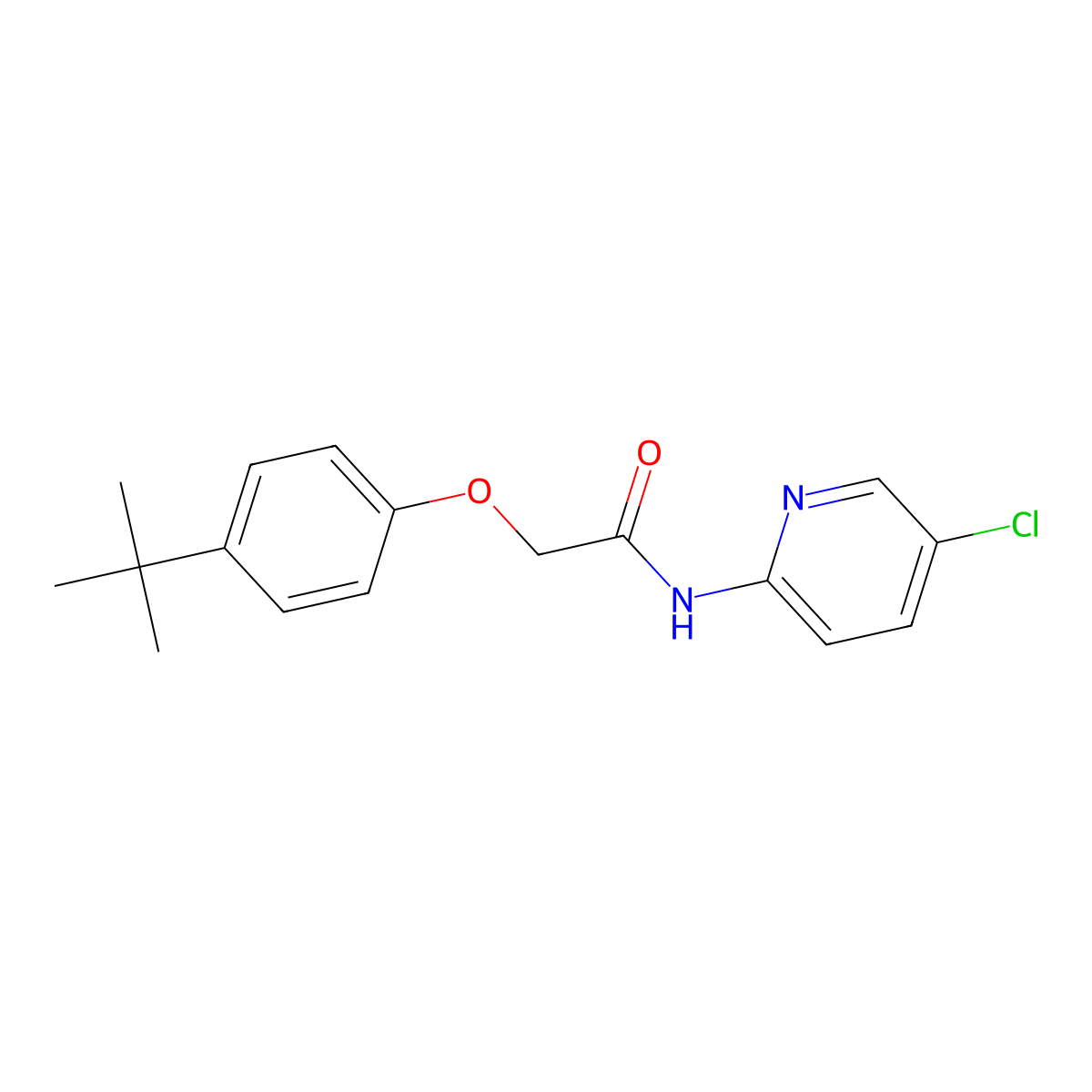 2-(4-tert-butylphenoxy)-N-(5-chloropyridin-2-yl)acetamide molecular structure, CAS 347335-37-9