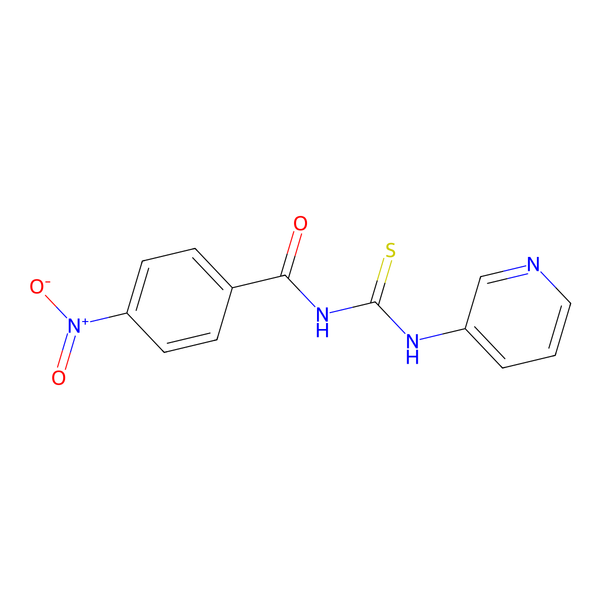 4-nitro-N-(pyridin-3-ylcarbamothioyl)benzamide molecular structure, CAS 347335-48-2