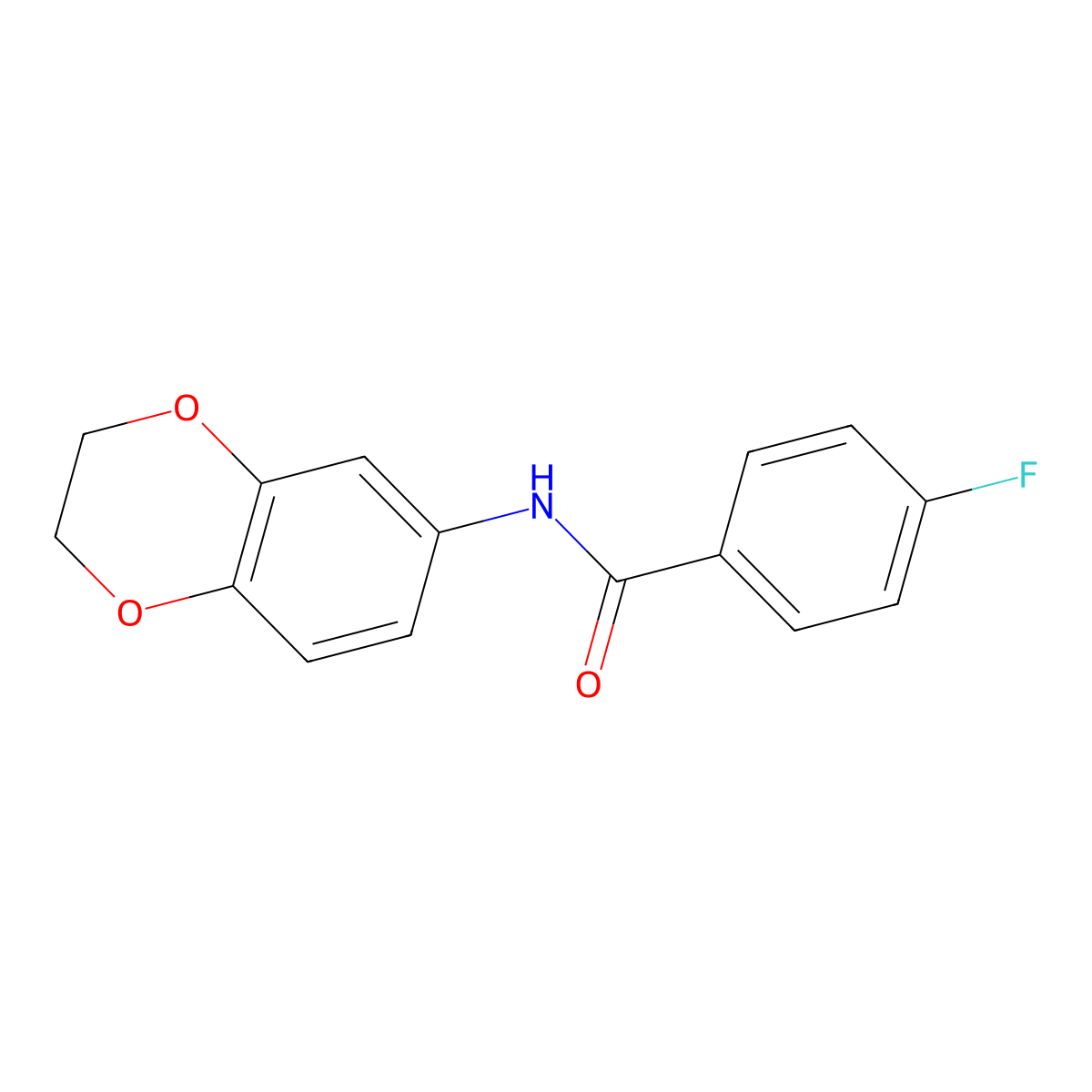 N-(2,3-dihydro-1,4-benzodioxin-6-yl)-4-fluorobenzamide molecular structure, CAS 347335-57-3