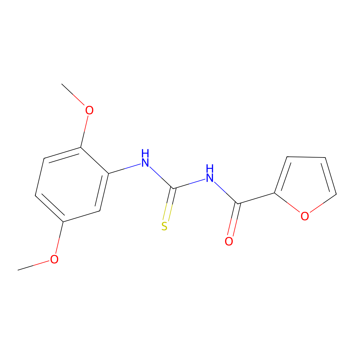 N-[(2,5-dimethoxyphenyl)carbamothioyl]furan-2-carboxamide molecular structure, CAS 347335-87-9