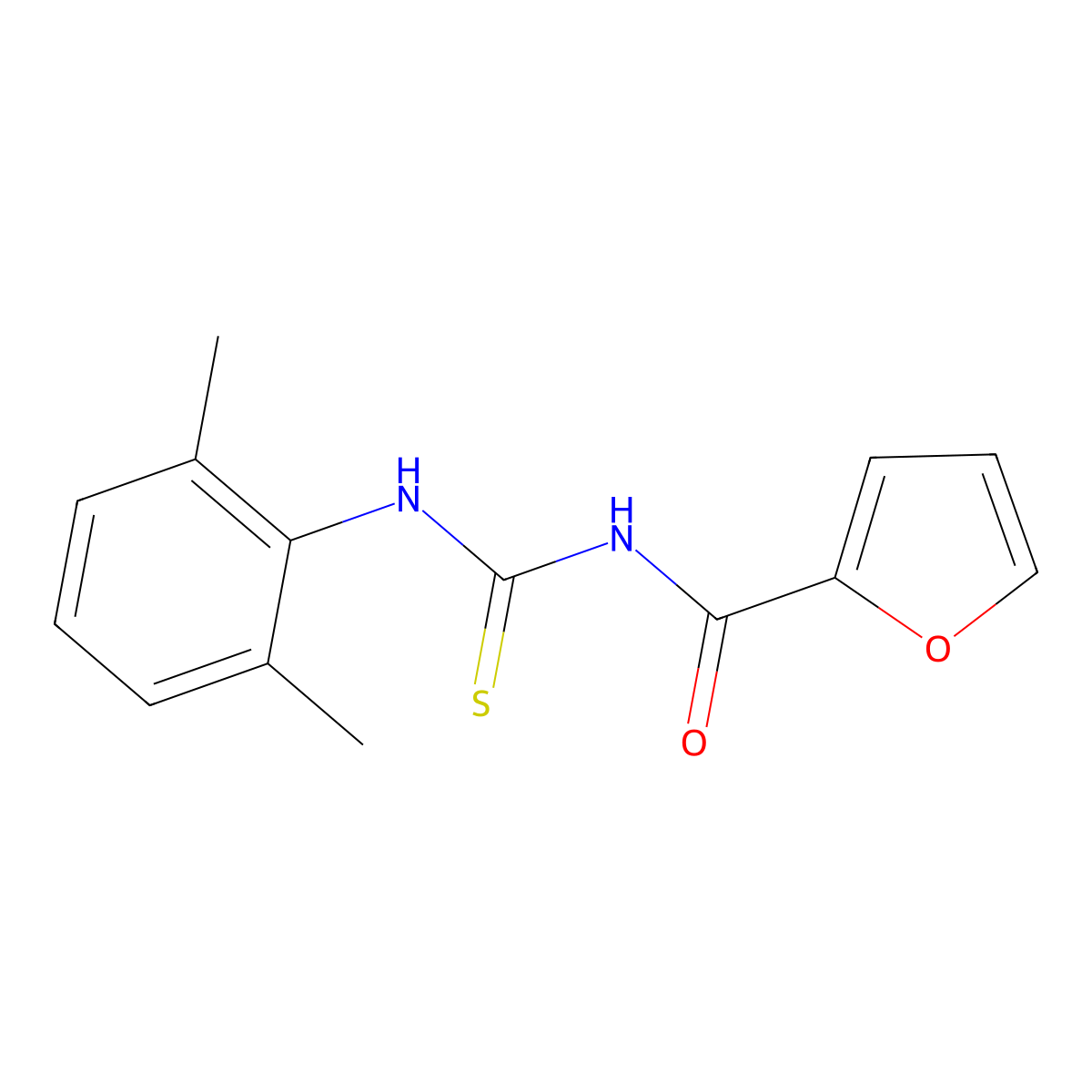 N-[(2,6-dimethylphenyl)carbamothioyl]furan-2-carboxamide molecular structure, CAS 347335-90-4