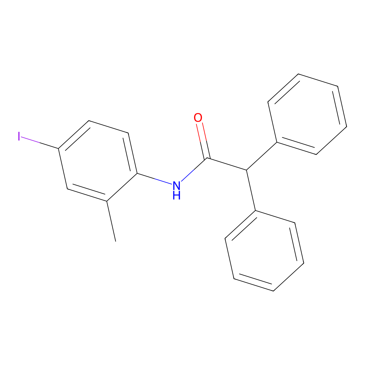 N-(4-iodo-2-methylphenyl)-2,2-diphenylacetamide molecular structure, CAS 347335-93-7