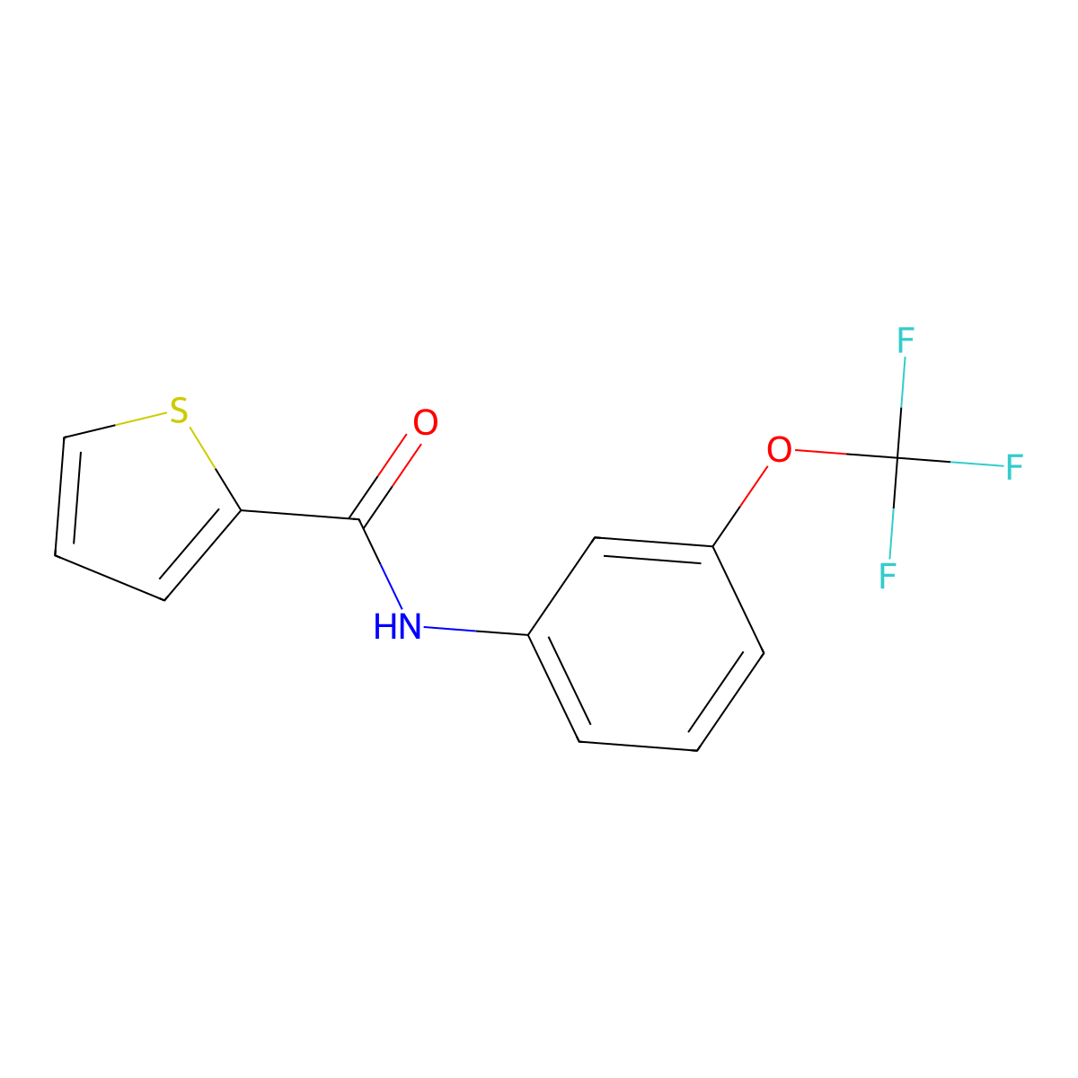 N-[3-(trifluoromethoxy)phenyl]thiophene-2-carboxamide molecular structure, CAS 347336-21-4