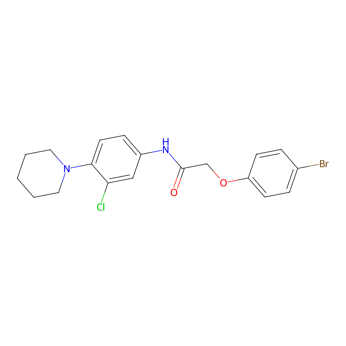 2-(4-bromophenoxy)-N-(3-chloro-4-piperidin-1-ylphenyl)acetamide molecular structure, CAS 347336-22-5