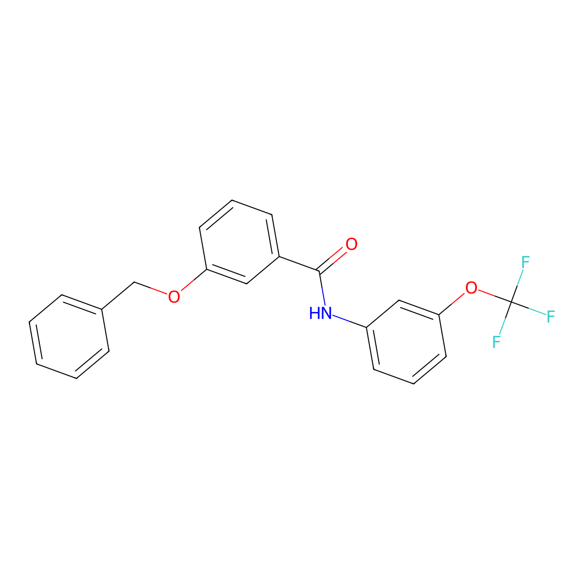 3-(benzyloxy)-N-[3-(trifluoromethoxy)phenyl]benzamide molecular structure, CAS 347336-41-8