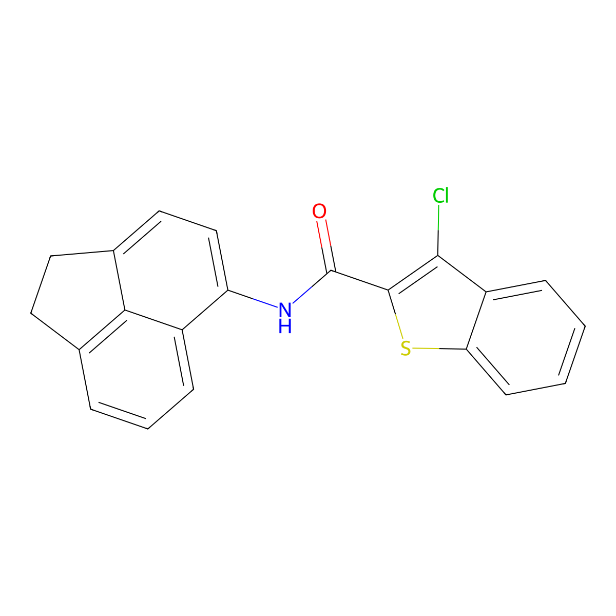 3-chloro-N-(1,2-dihydroacenaphthylen-5-yl)-1-benzothiophene-2-carboxamide molecular structure, CAS 347336-42-9