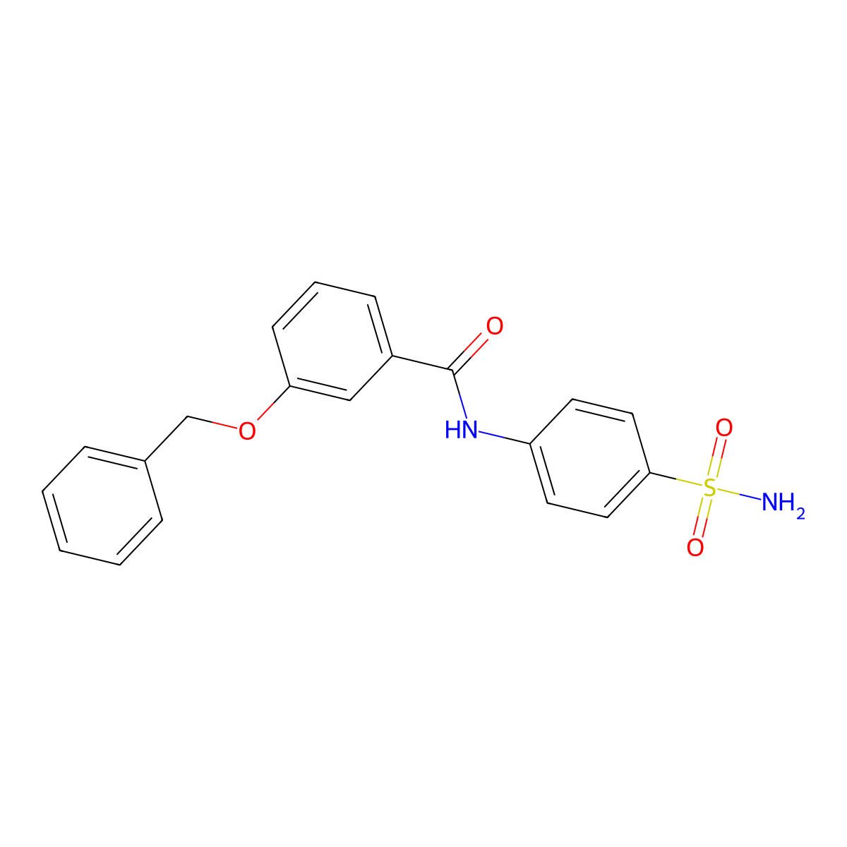 3-(benzyloxy)-N-(4-sulfamoylphenyl)benzamide molecular structure, CAS 347336-49-6