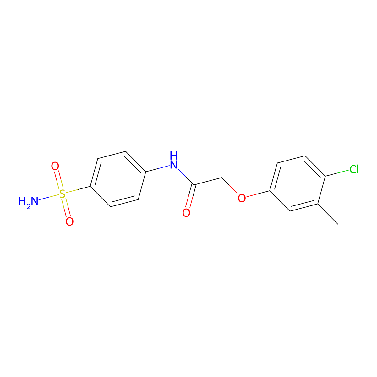 2-(4-chloro-3-methylphenoxy)-N-(4-sulfamoylphenyl)acetamide molecular structure, CAS 347336-51-0