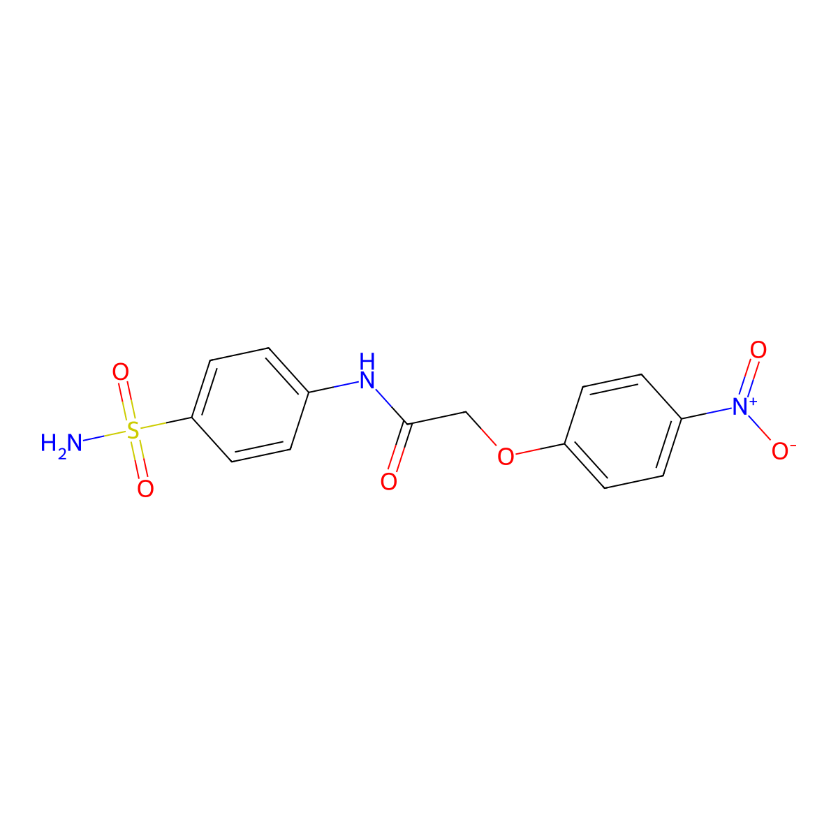 2-(4-nitrophenoxy)-N-(4-sulfamoylphenyl)acetamide molecular structure, CAS 347336-53-2