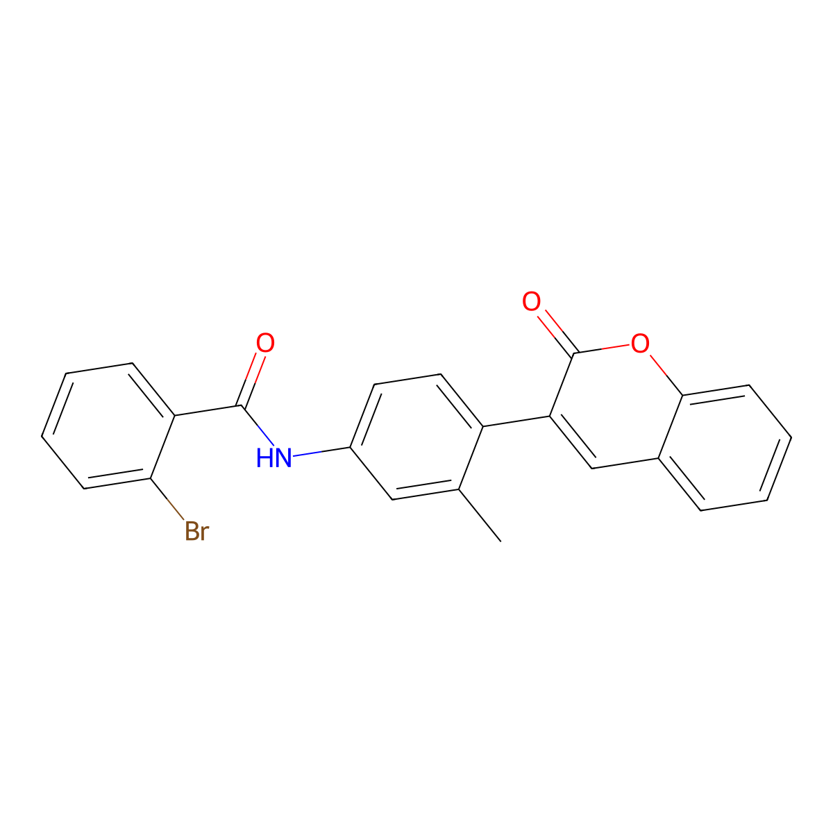 2-bromo-N-[3-methyl-4-(2-oxochromen-3-yl)phenyl]benzamide molecular structure, CAS 347336-72-5