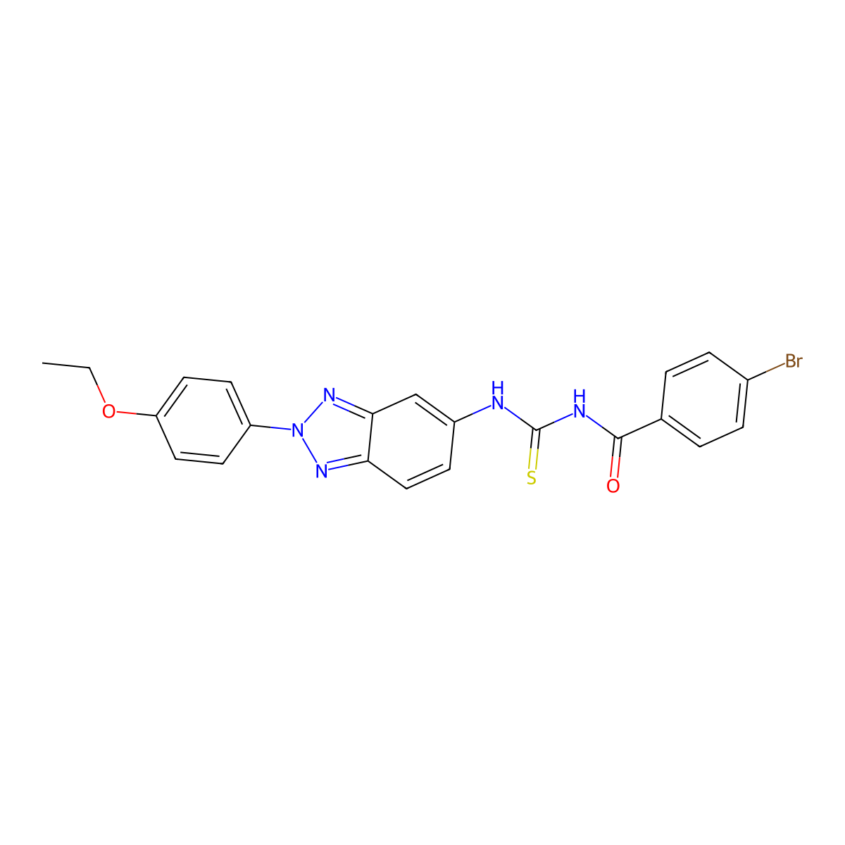 N-(4-bromobenzoyl)-N'-[2-(4-ethoxyphenyl)-2H-1,2,3-benzotriazol-5-yl]thiourea molecular structure, CAS 347337-14-8