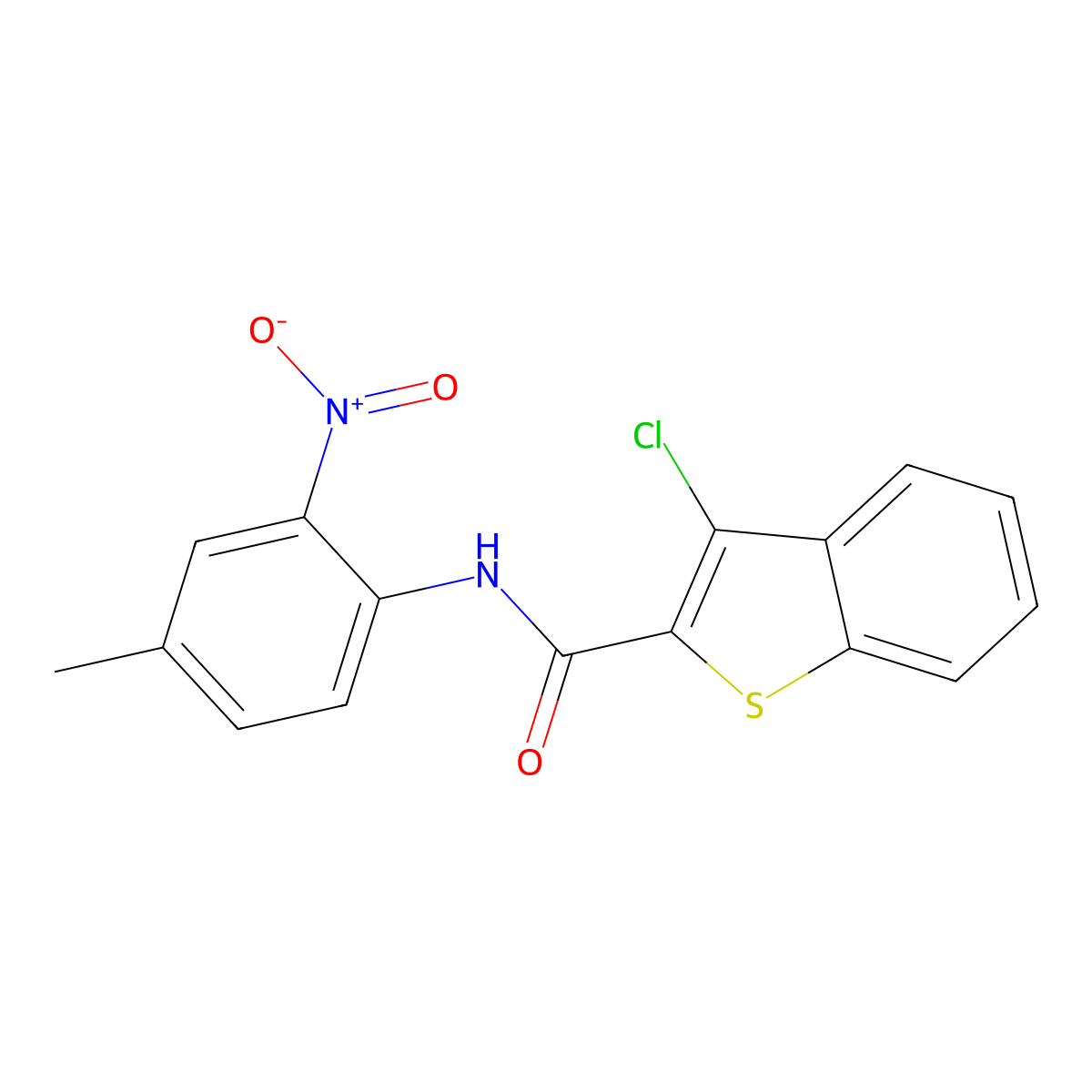 3-chloro-N-(4-methyl-2-nitrophenyl)-1-benzothiophene-2-carboxamide molecular structure, CAS 347337-61-5