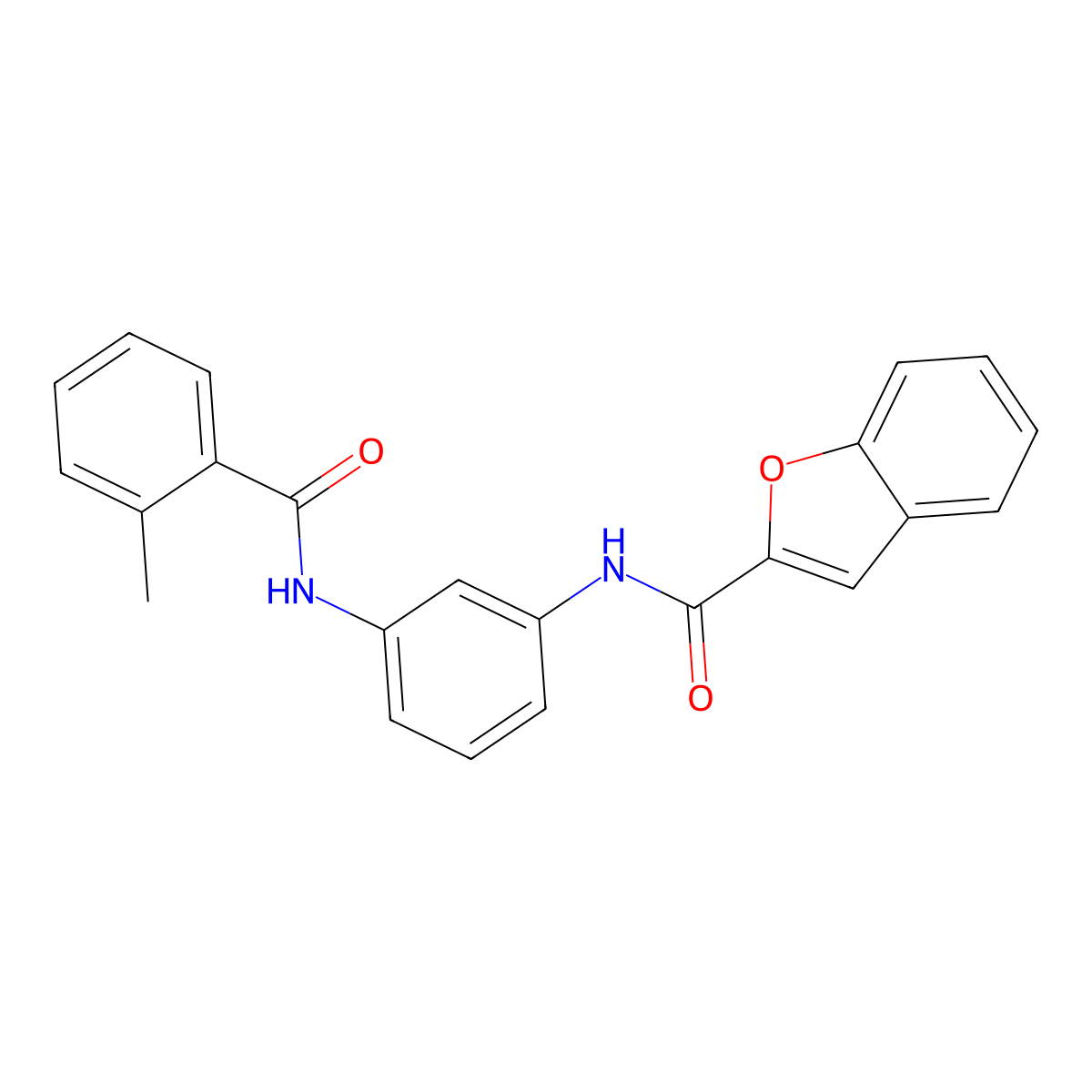 N-[3-[(2-methylbenzoyl)amino]phenyl]-1-benzofuran-2-carboxamide molecular structure, CAS 347337-65-9